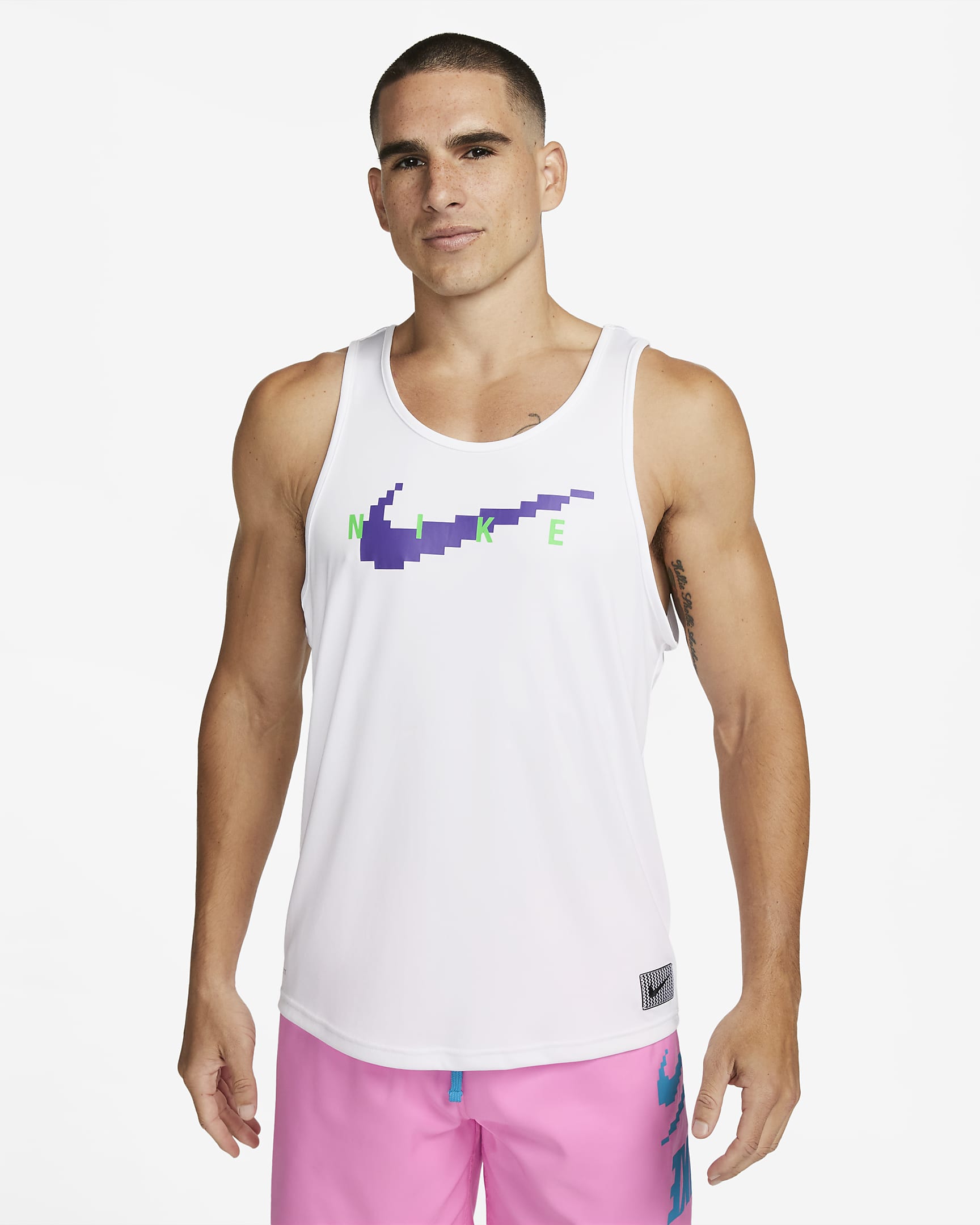 Nike Men's Swim Tank Top - White