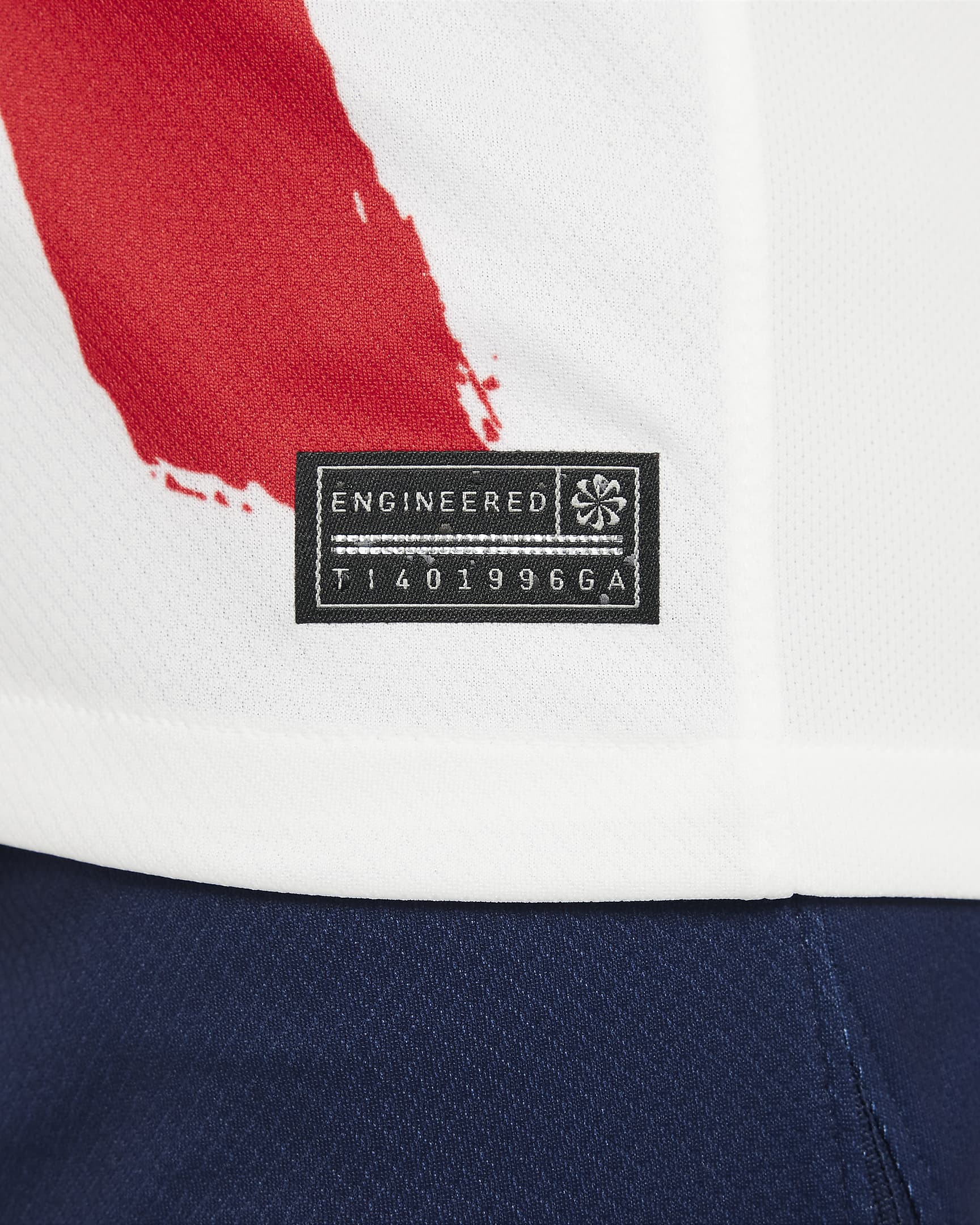 Koszulka piłkarska dla dużych dzieci Nike Dri-FIT Paris Saint-Germain Stadium 2024/25 (wersja wyjazdowa) – replika - Biel/Midnight Navy/University Red/Midnight Navy