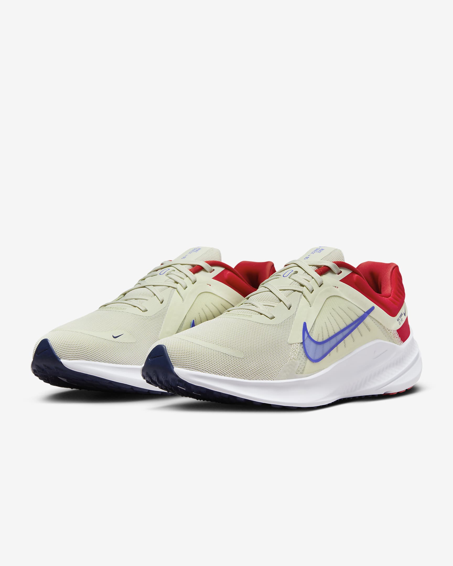 Nike Quest 5 Men's Road Running Shoes - Sea Glass/University Red/White/Blue Joy