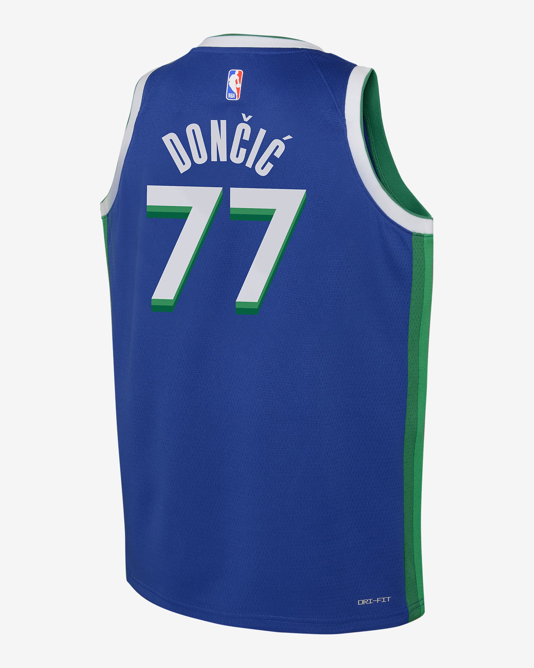 Luka Dončić Dallas Mavericks City Edition Older Kids' Nike Dri-FIT NBA Swingman Jersey - Rush Blue