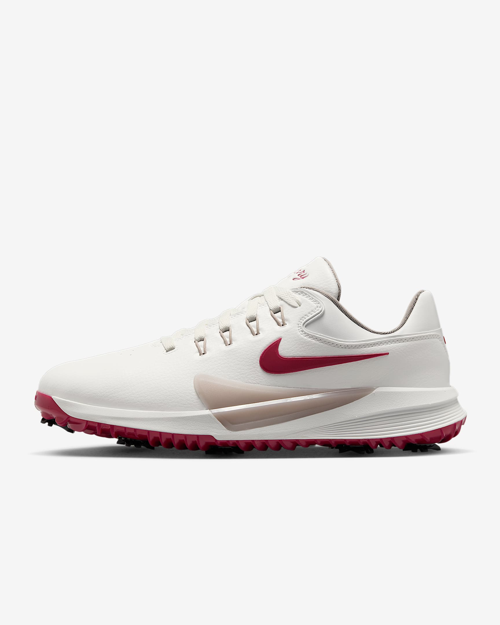 Nike Victory Pro 4 Golf Shoes - Summit White/Taupe Grey/Team Red
