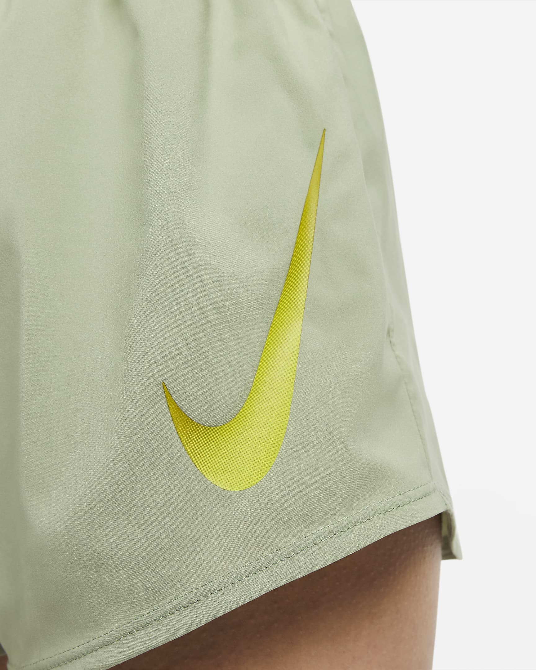 Nike Swoosh Women's Brief-Lined Running Shorts - Oil Green