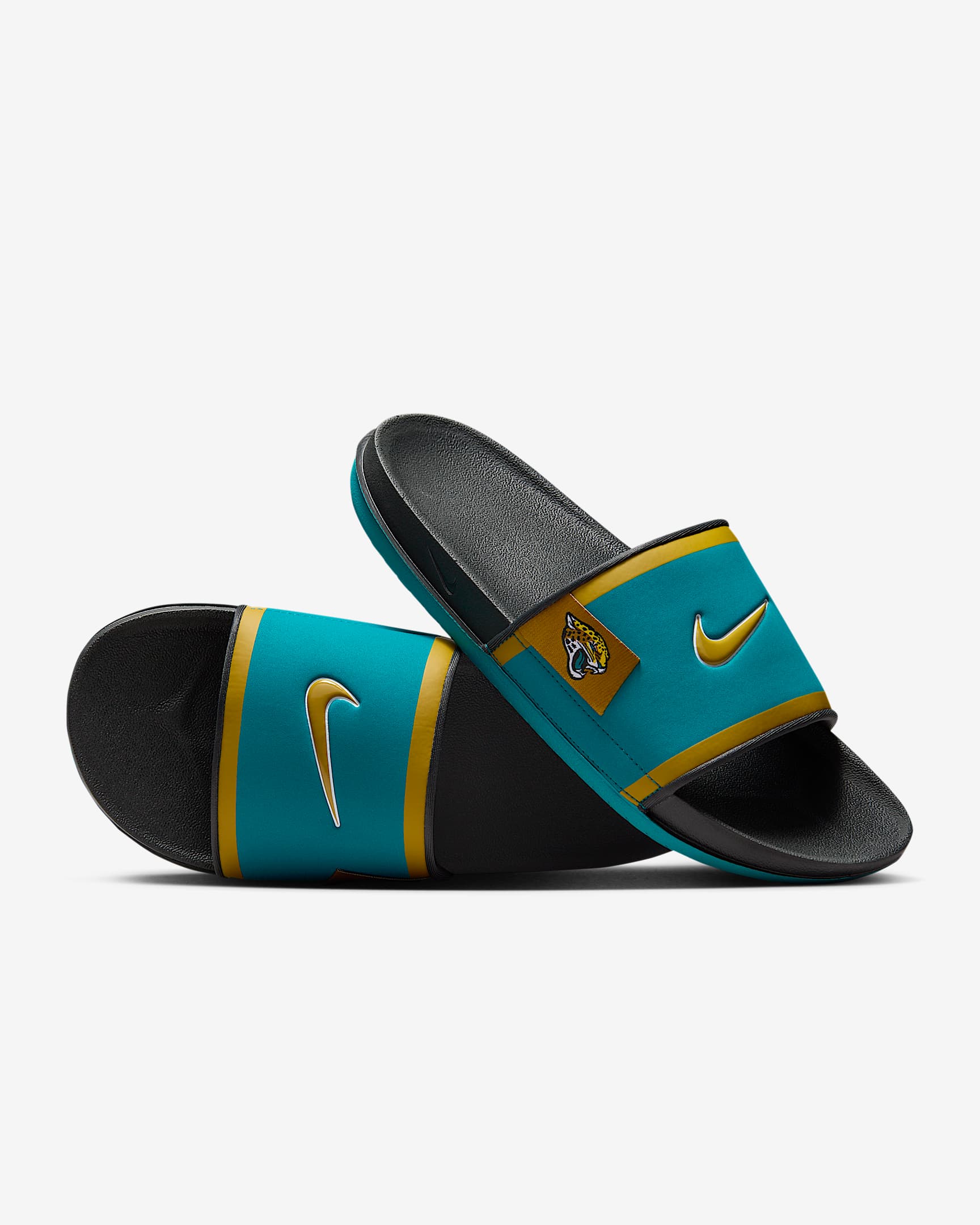 Nike Offcourt (Jacksonville Jaguars) Offcourt Slides - Blustery/Dark Smoke Grey/Ochre
