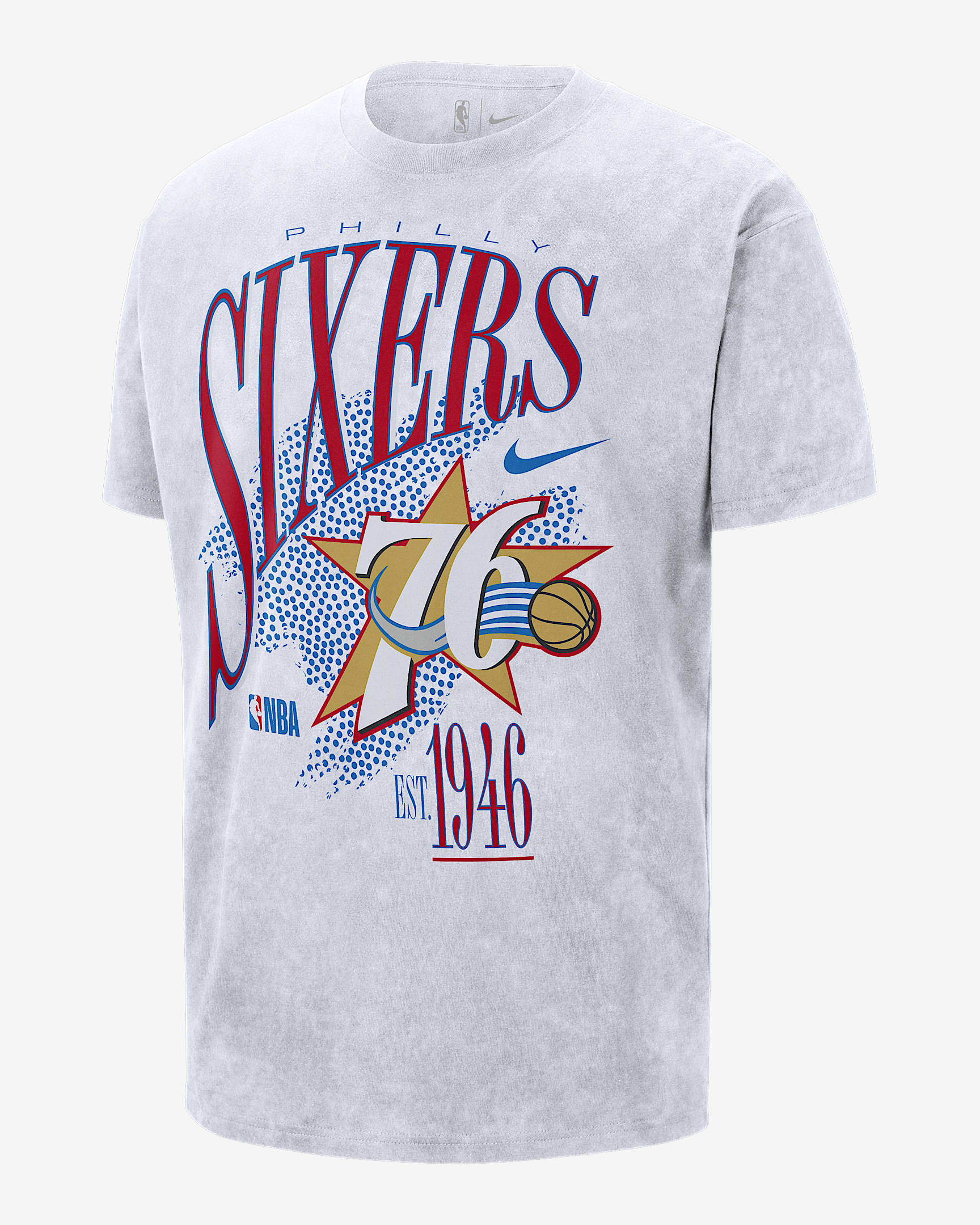 Camiseta Nike Philadelphia 76ers Hardwood Classics de la NBA - Hombre - Blanco