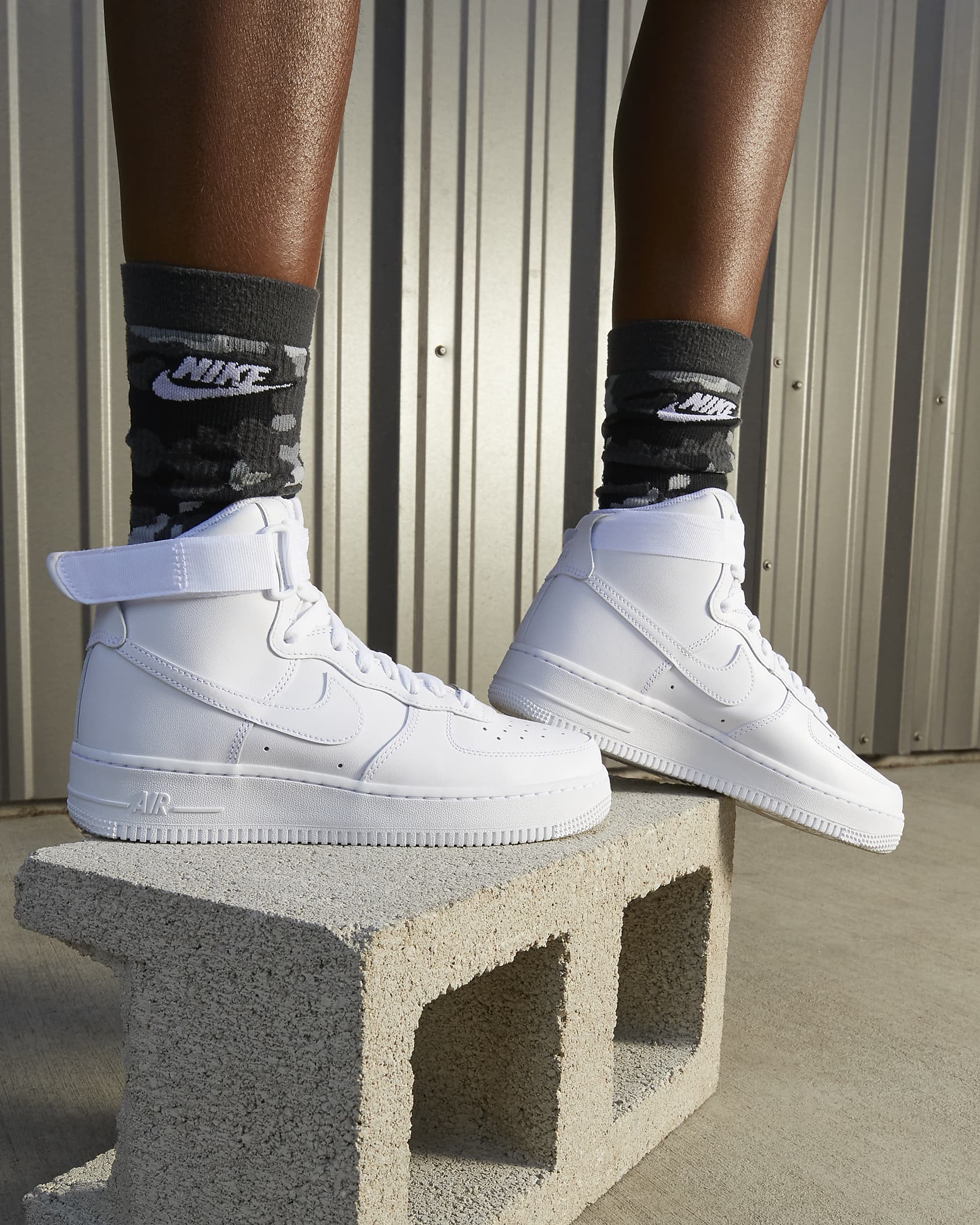 Nike Air Force 1 High Women's Shoes - White/White/White/White