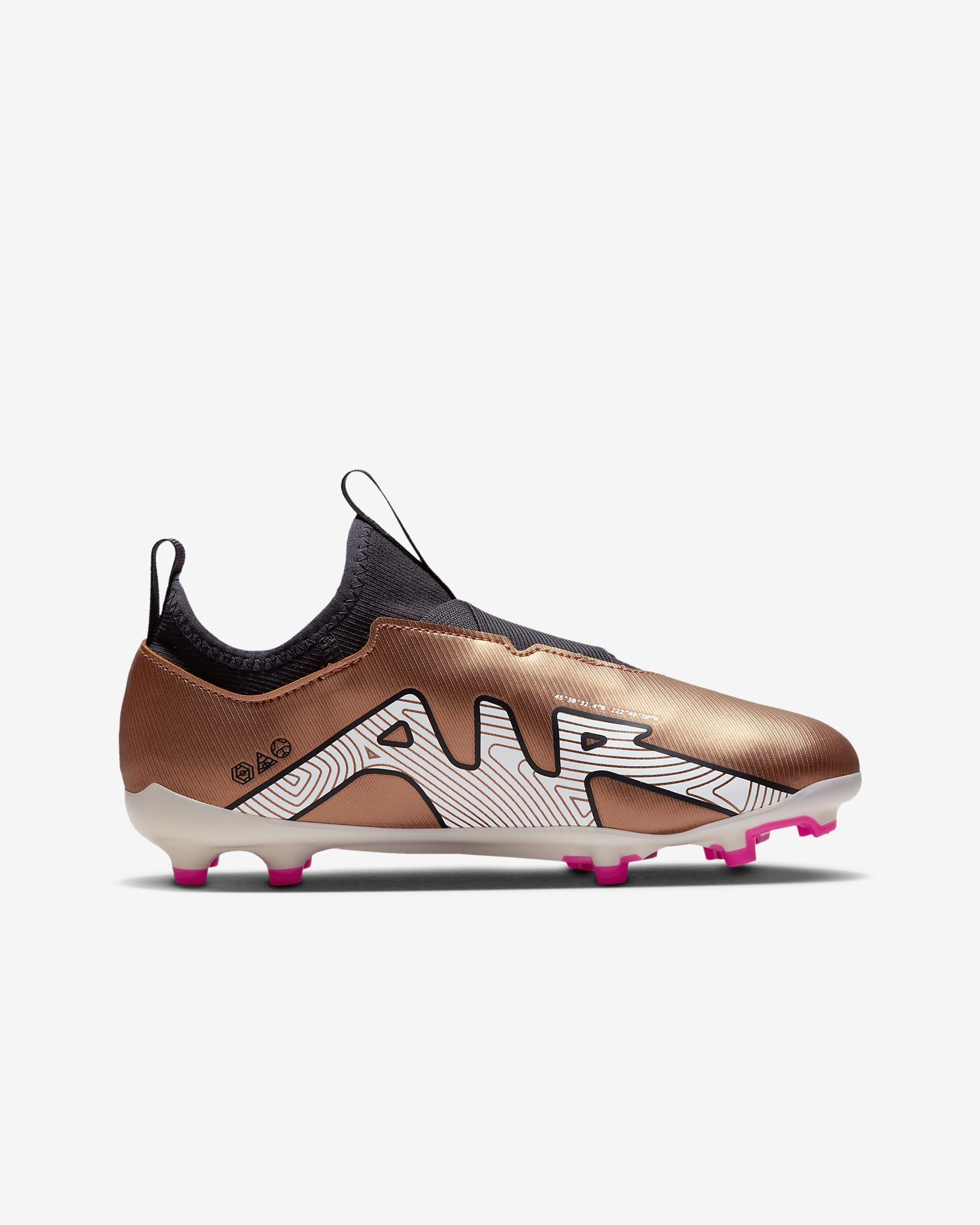 Nike Jr. Zoom Mercurial Vapor 15 Academy MG Younger/Older Kids' Multi-Ground Football Boot - Metallic Copper/Metallic Copper