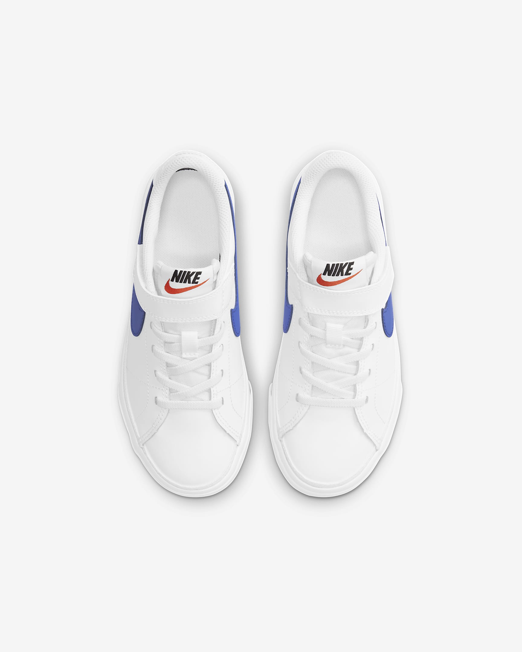 NikeCourt Legacy Younger Kids' Shoes - White/Black/Game Royal