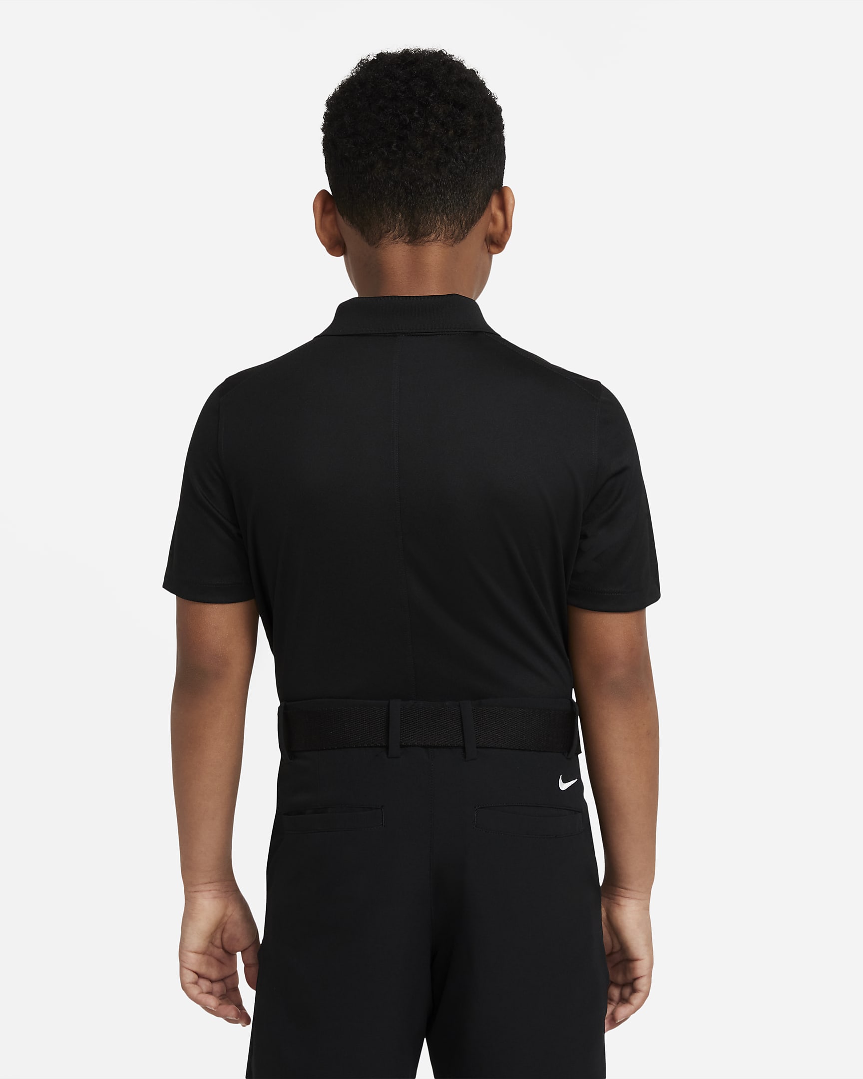 Nike Dri-FIT Victory golfpóló nagyobb gyerekeknek (fiúk) - Fekete/Fehér