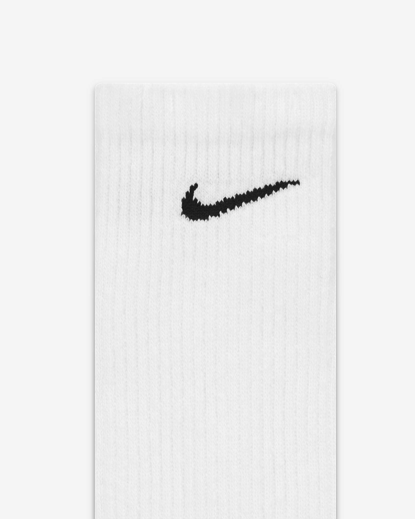 Chaussettes de training mi-mollet Nike Everyday Plus Cushioned (6 paires) - Blanc/Noir