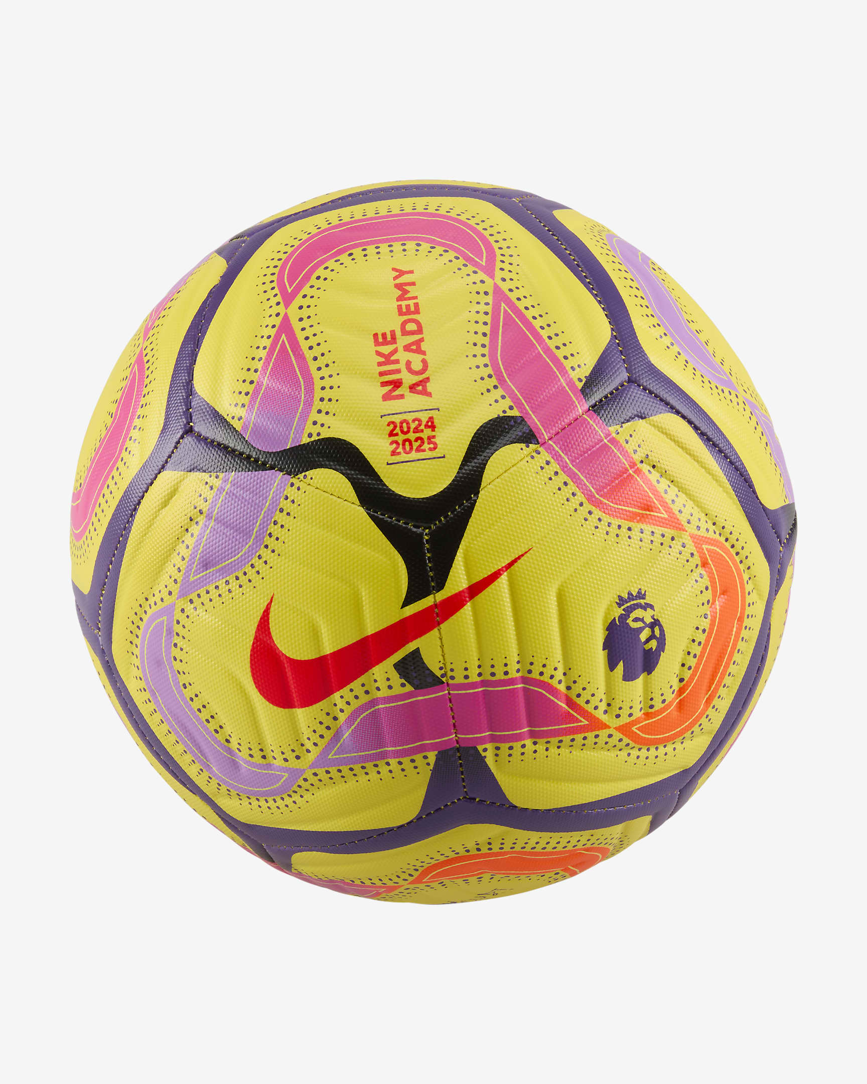 Ballon de foot Premier League Academy - Jaune/Disco Purple/Fierce Pink/Bright Crimson