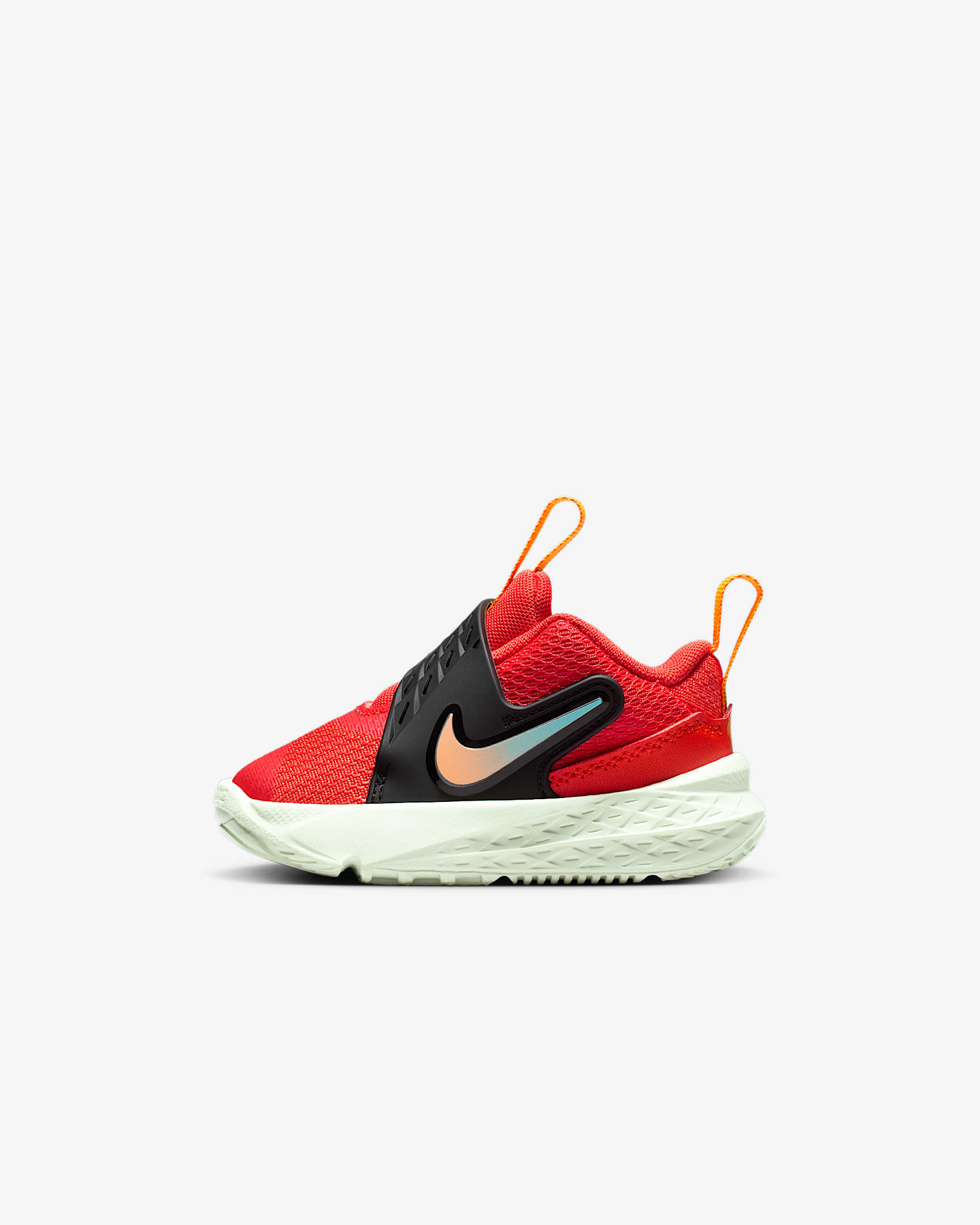 Nike Team Hustle D 12 Baby/Toddler Shoes - Picante Red/Dusty Cactus/Volt Tint/Orange Peel