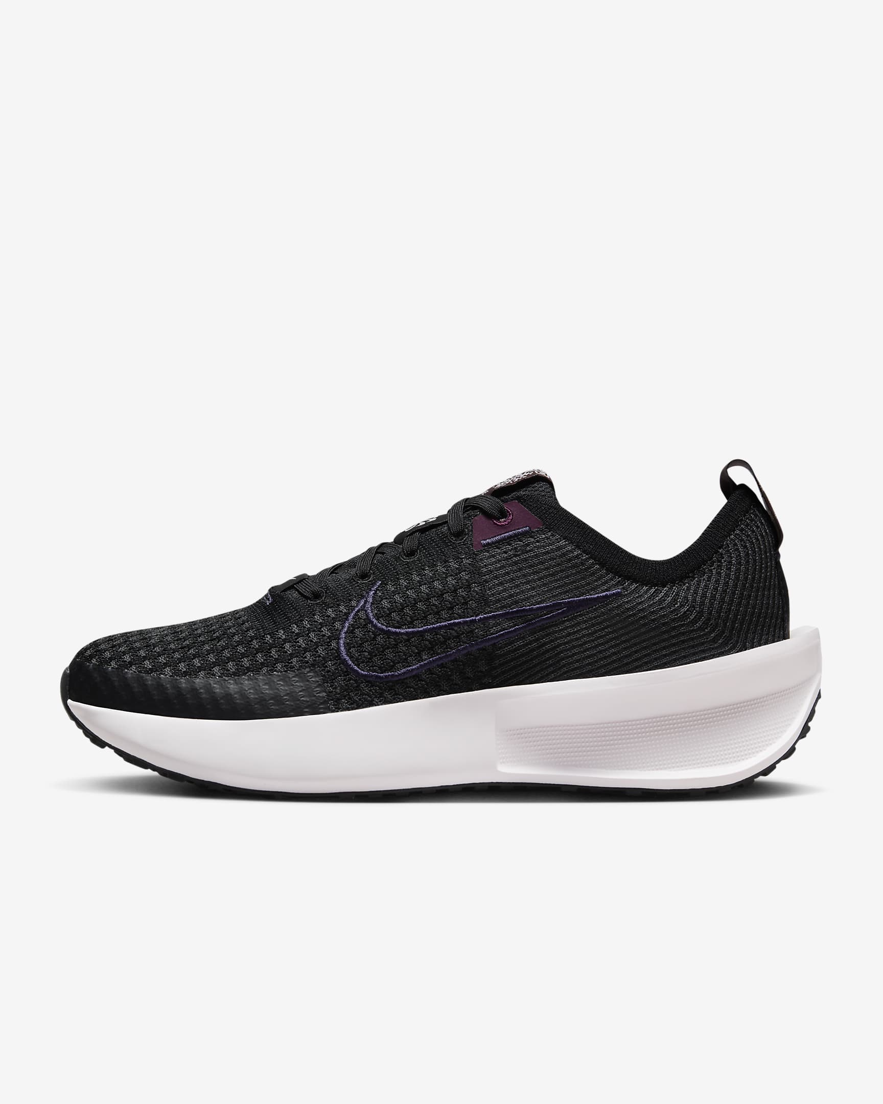 Nike Interact Run Women's Road Running Shoes - Black/Burgundy Crush/Pearl Pink/Purple Ink