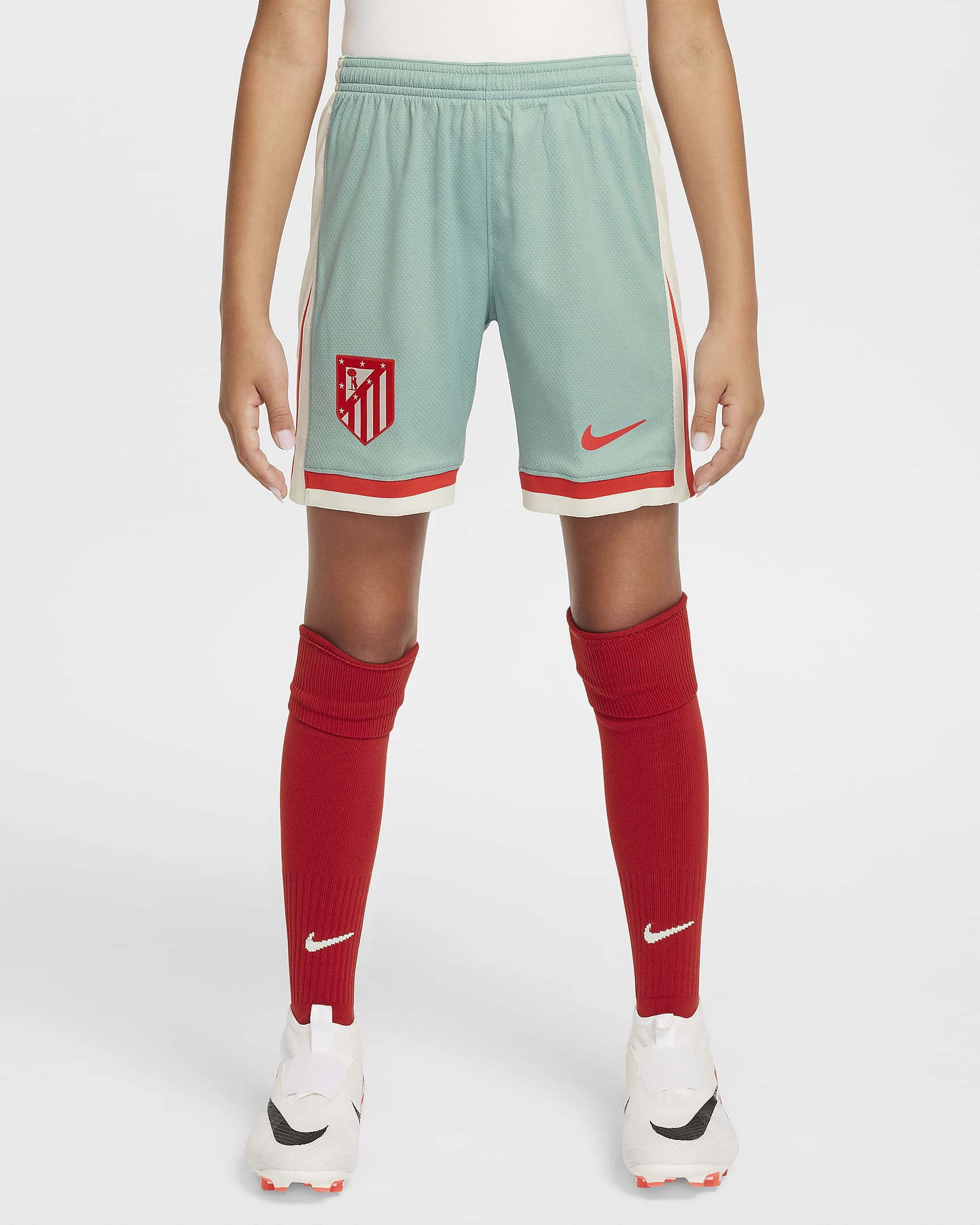 Atlético Madrid 2024/25 Stadium Away Older Kids' Nike Dri-FIT Football Replica Shorts - Cannon/Phantom/Light Crimson/Light Crimson