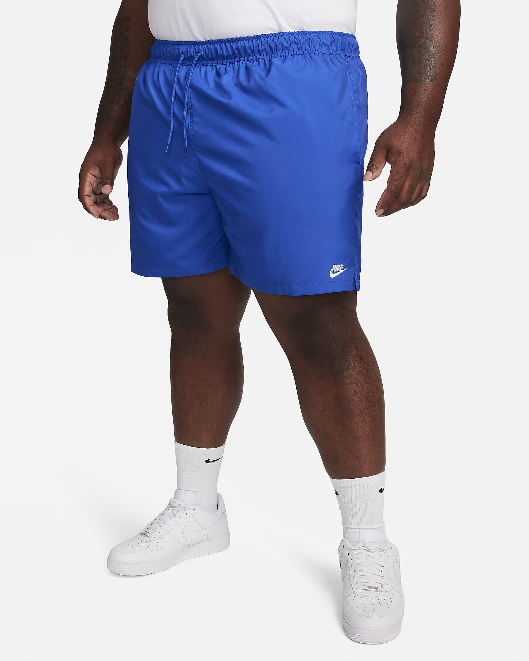 Nike Club Men's Woven Flow Shorts - Game Royal/White