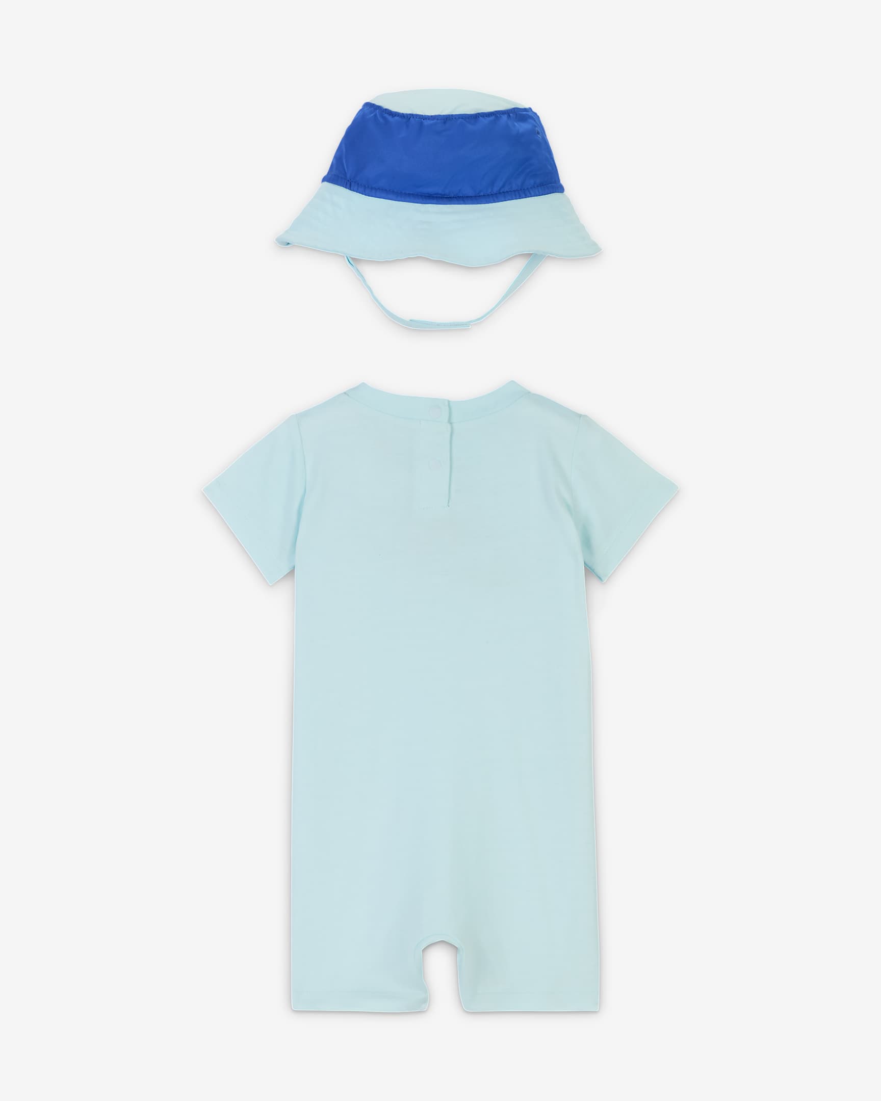 Nike Sportswear PE Baby (0-9M) Romper and Bucket Hat Set - Glacier Blue