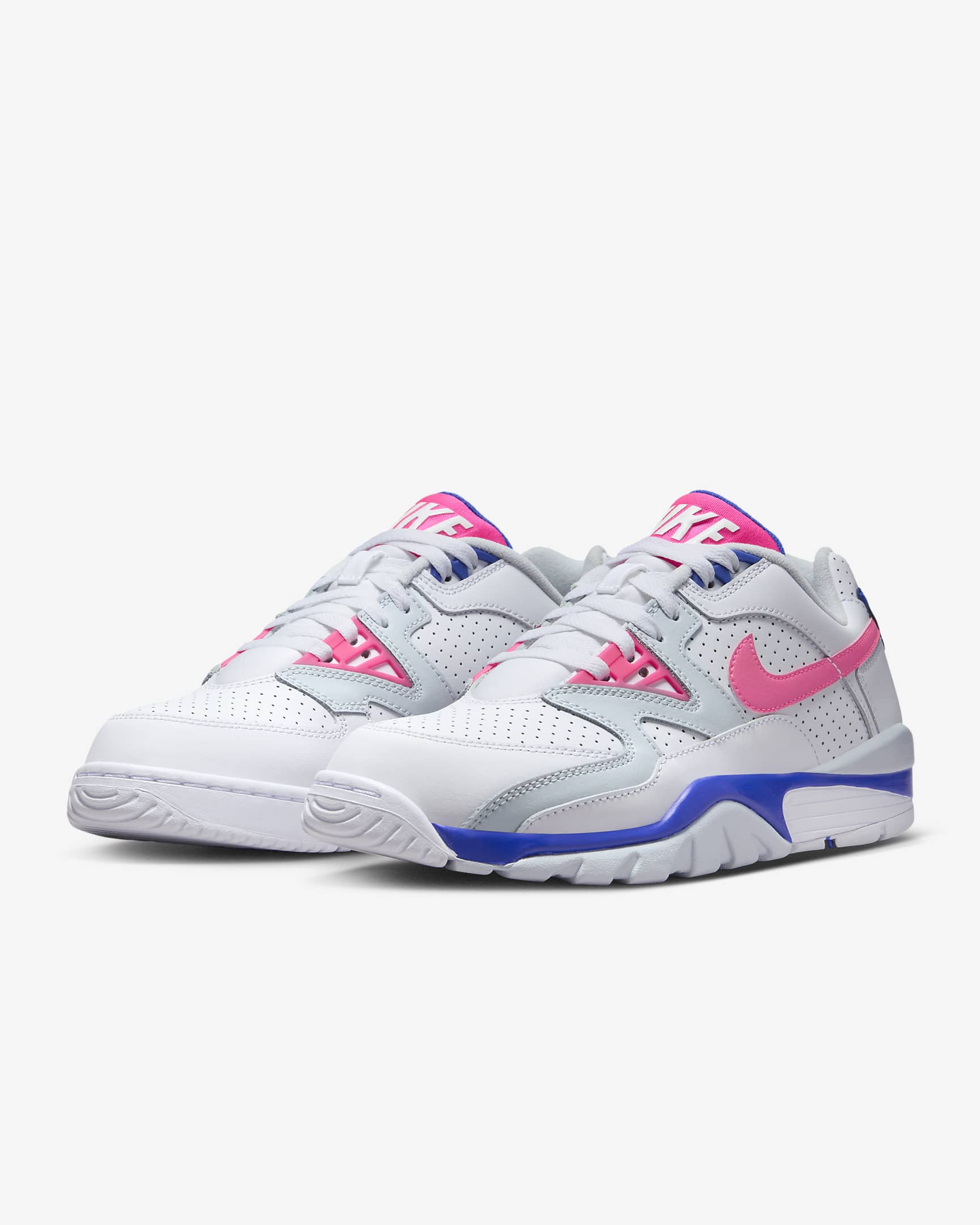 Tenis Nike Air Cross Trainer 3 Low - Blanco/Azul carrera/Plata liso/Hiperrosa