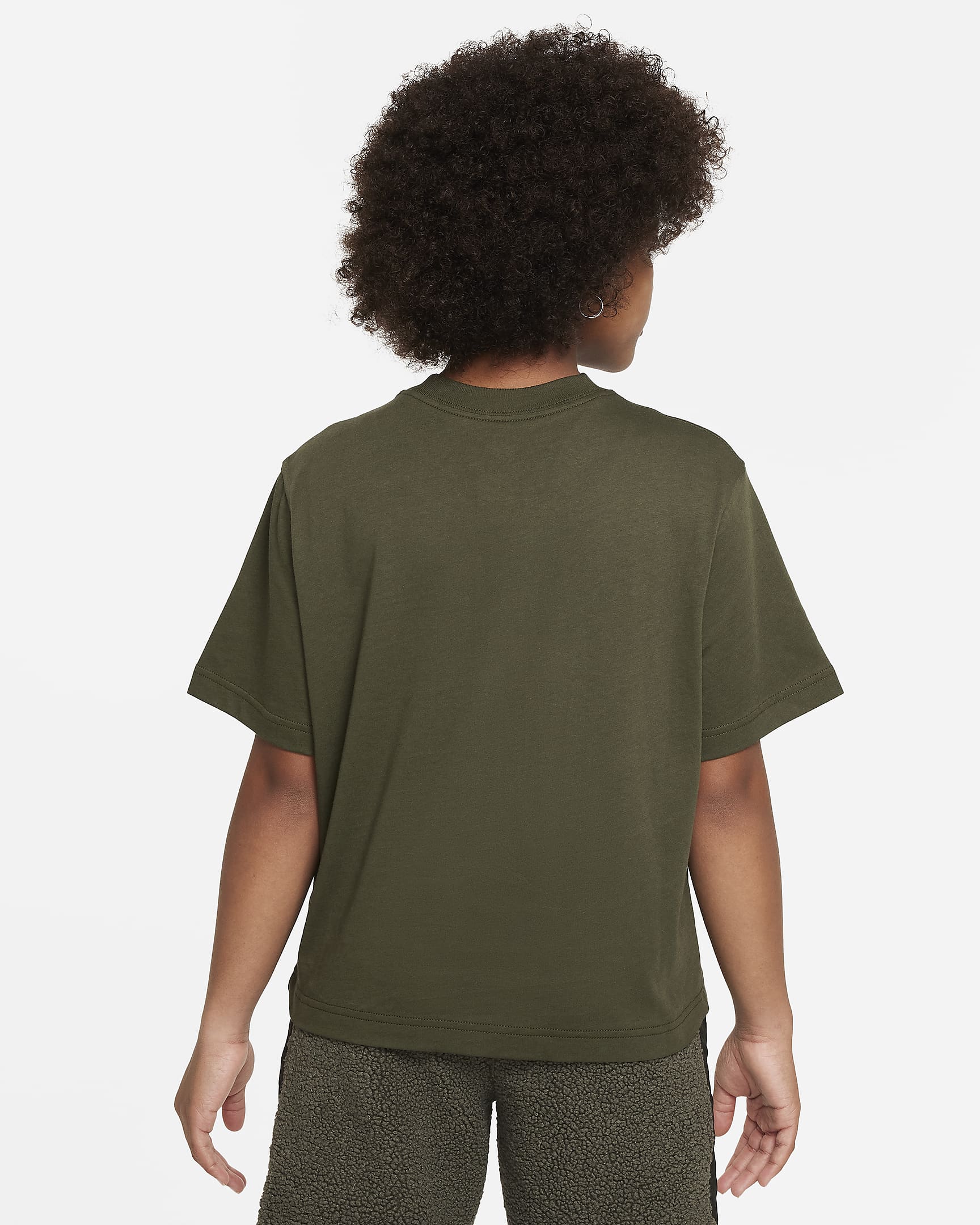 Nike Sportswear Big Kids' (Girls) T-shirt - Cargo Khaki