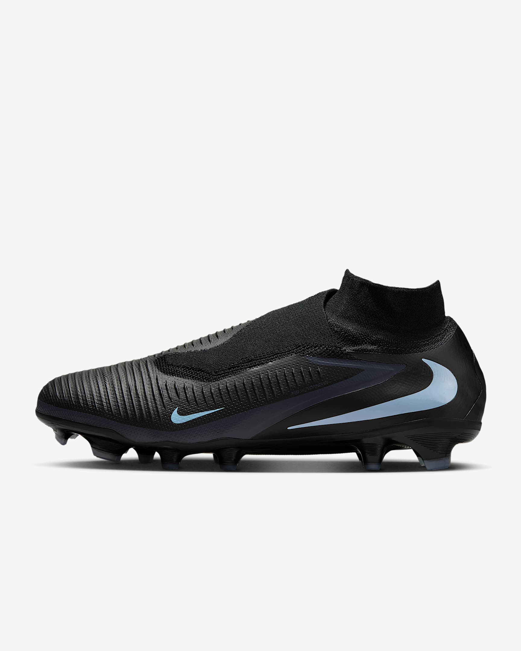 Tacos de fútbol para terreno firme Nike Phantom 6 High Pro - Negro/Negro