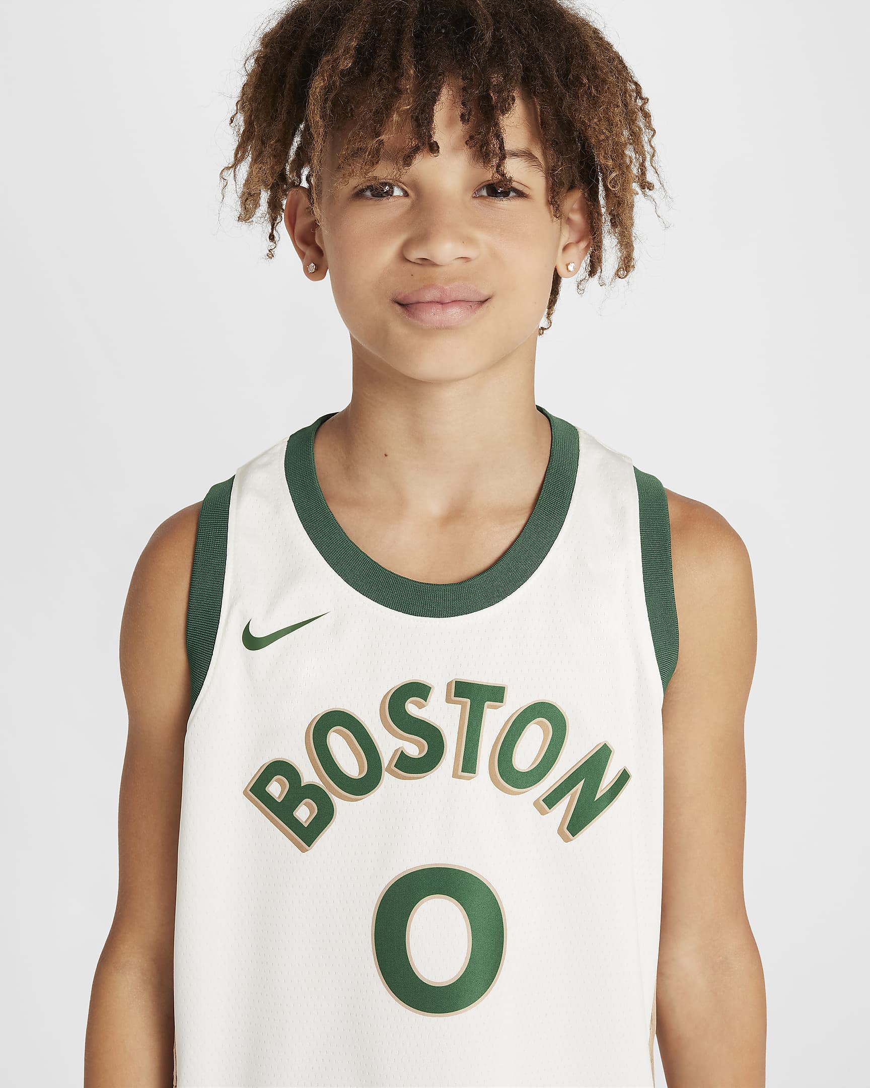 Jayson Tatum Boston Celtics 2023/24 City Edition Camiseta Nike Dri-FIT NBA Swingman - Niño/a - Sail