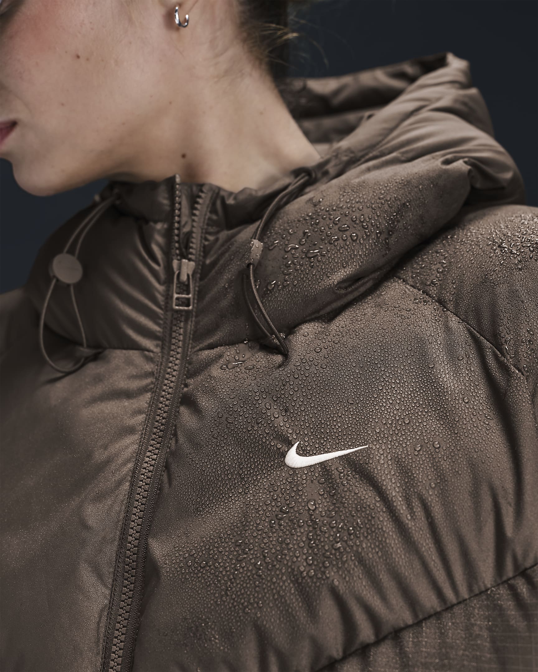 Nike Sportswear Windpuffer Women's Storm-FIT Loose Jacket - Ironstone/White