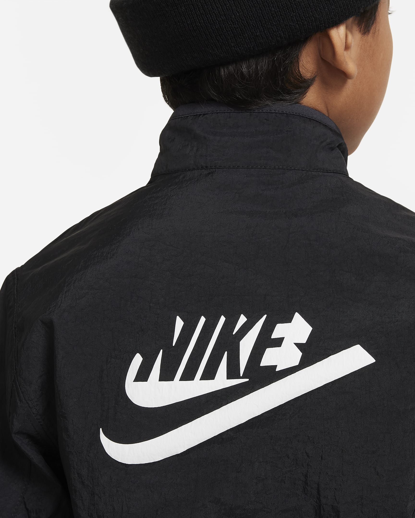 Nike Sportswear-tracksuit til større børn - sort/sort/hvid