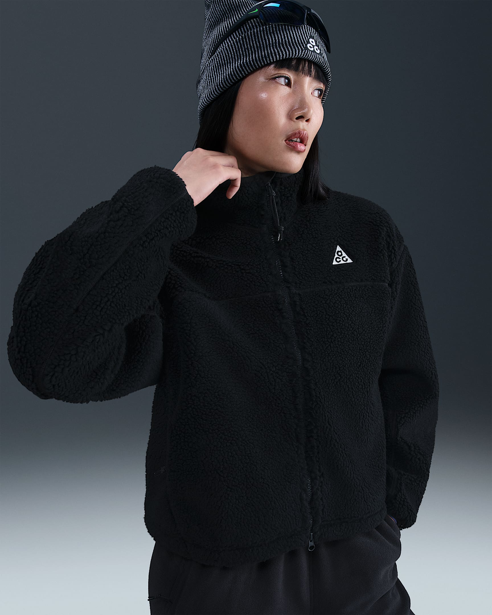 Giacca con zip a tutta lunghezza Therma-FIT ADV Nike ACG "Canwell Glacier" – Donna - Nero/Nero/Summit White