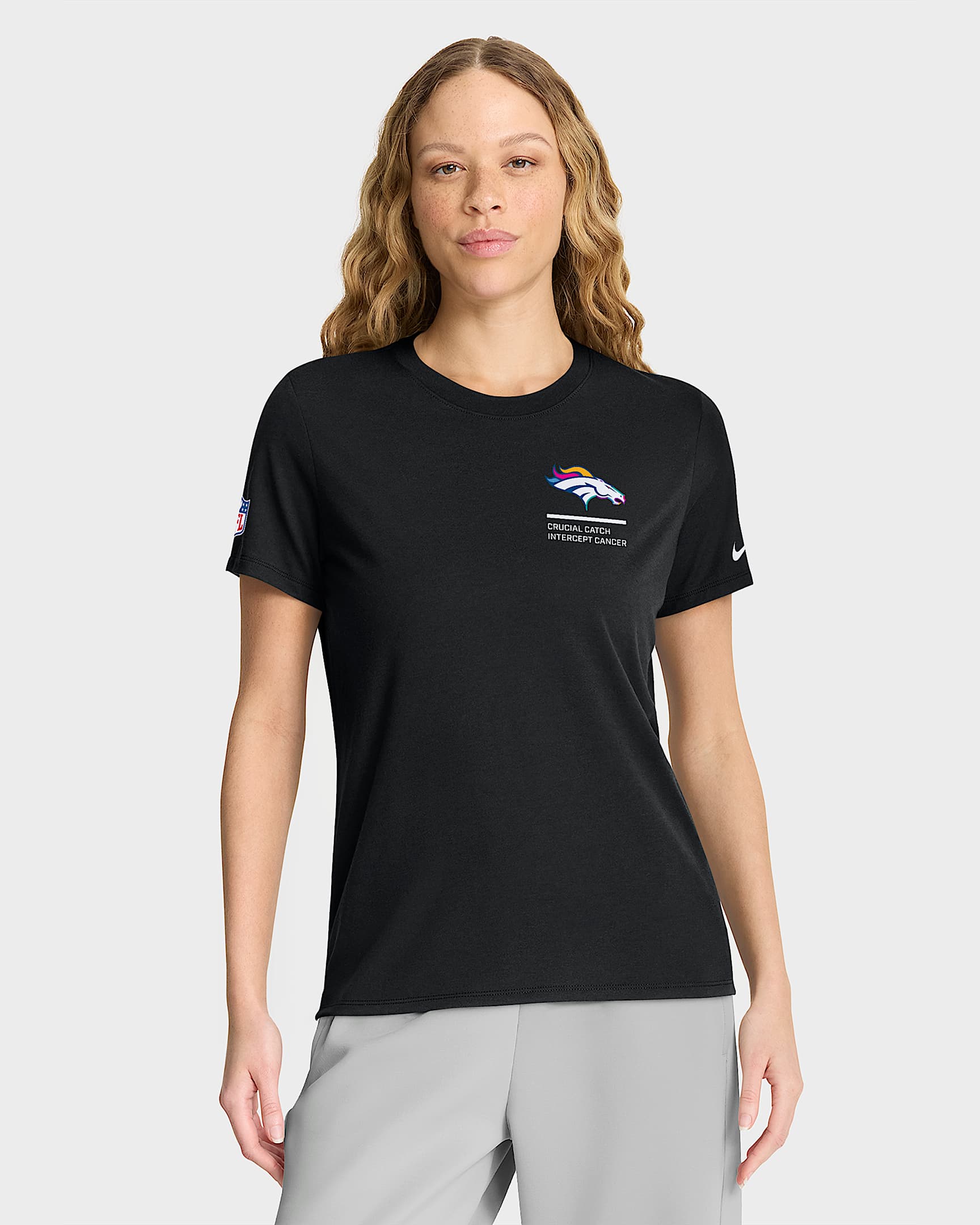 Playera Nike Dri-FIT de la NFL para mujer Denver Broncos Crucial Catch - Negro