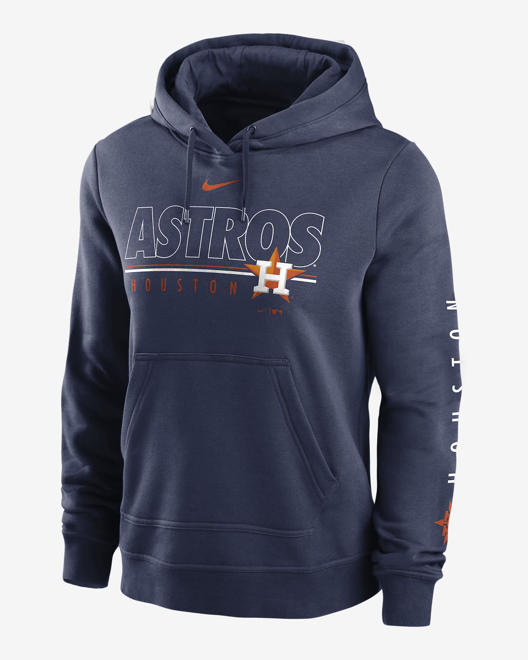 Nike Outline Club (MLB Houston Astros) Women's Pullover Hoodie - Midnight Navy