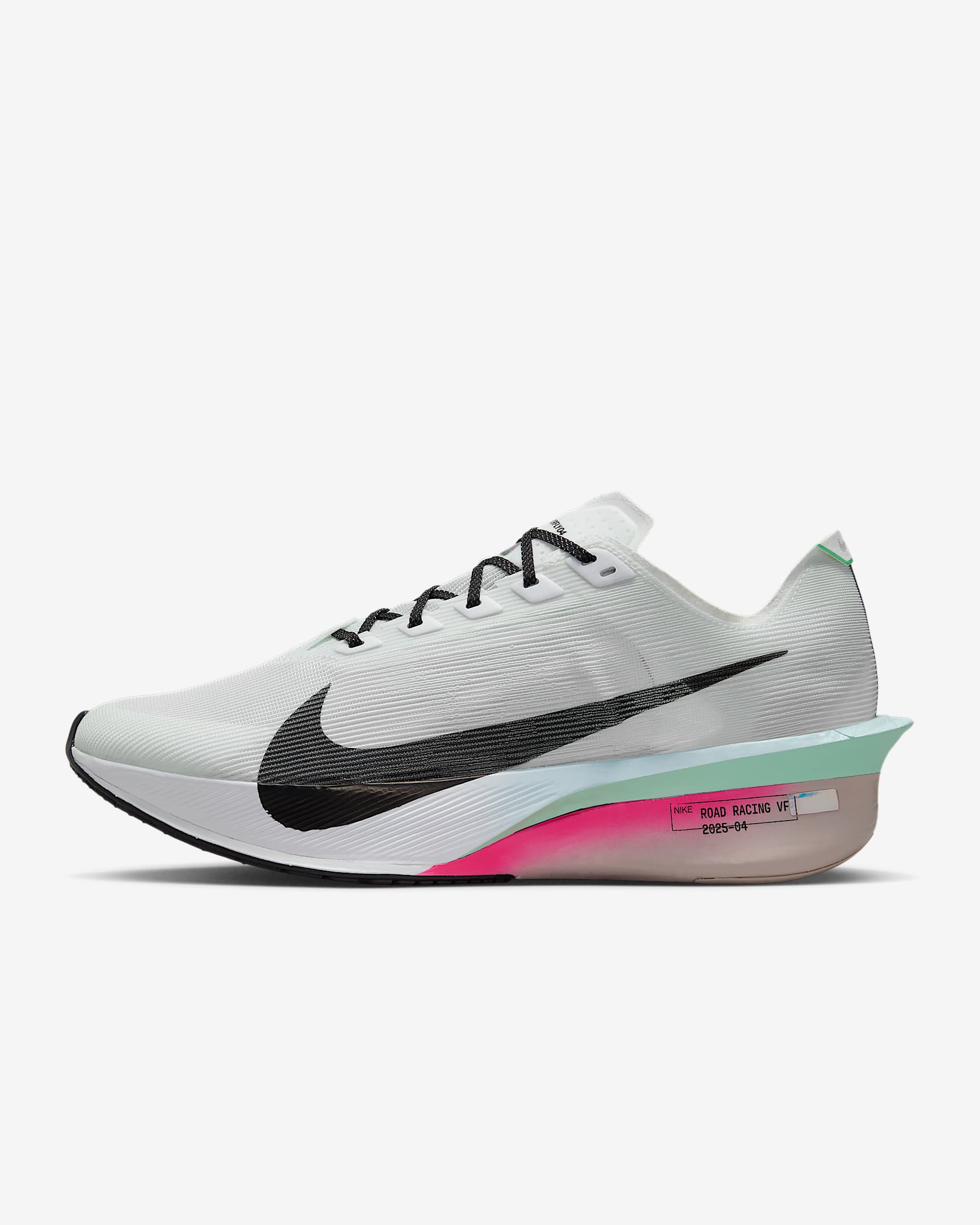 Chaussure de course sur route Nike Vaporfly 4 pour homme - Blanc/Hyper Pink/Mint Foam/Noir