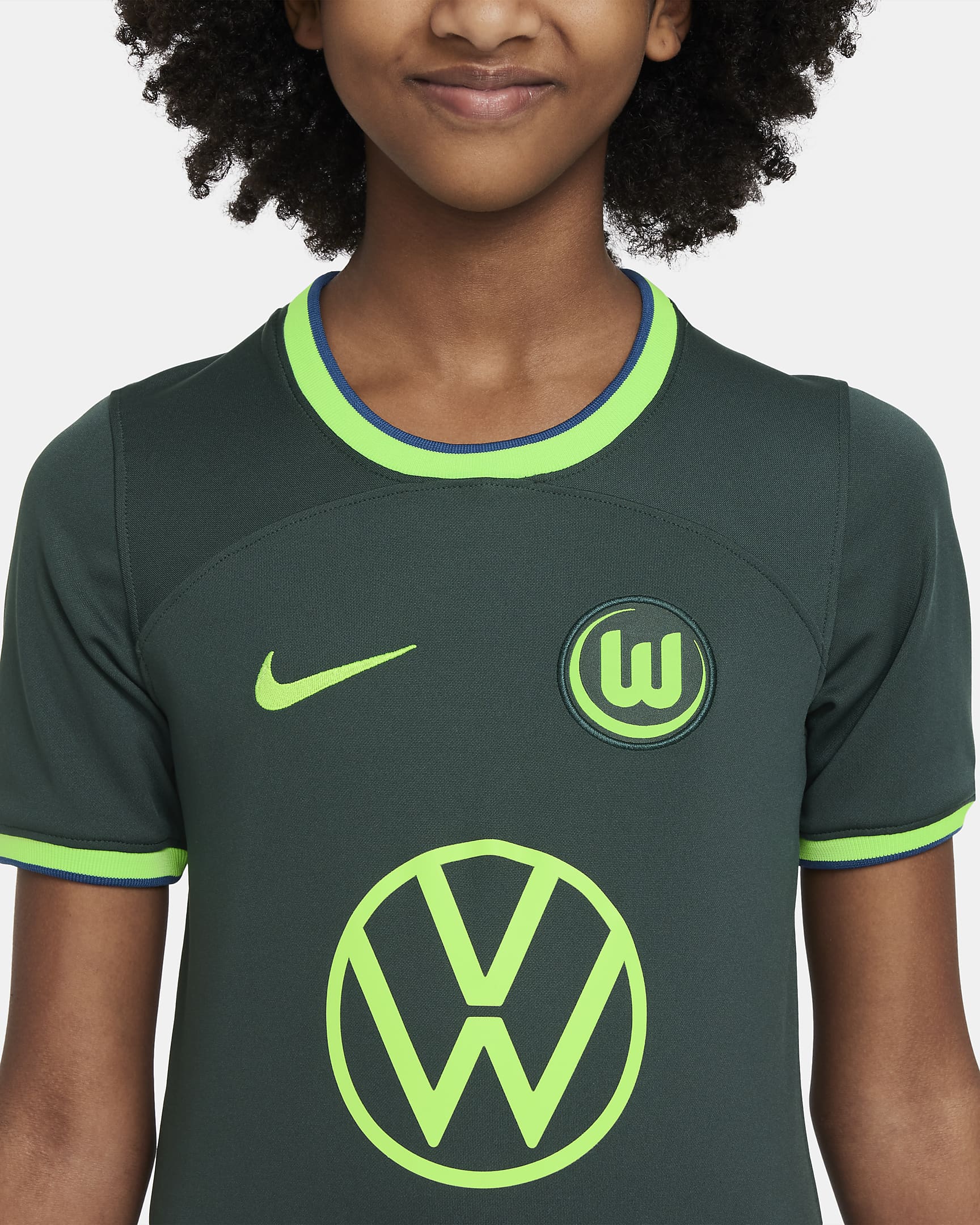 Vfl Wolfsburg 2022 23 Stadium Away Older Kids' Nike Dri-fit Football 