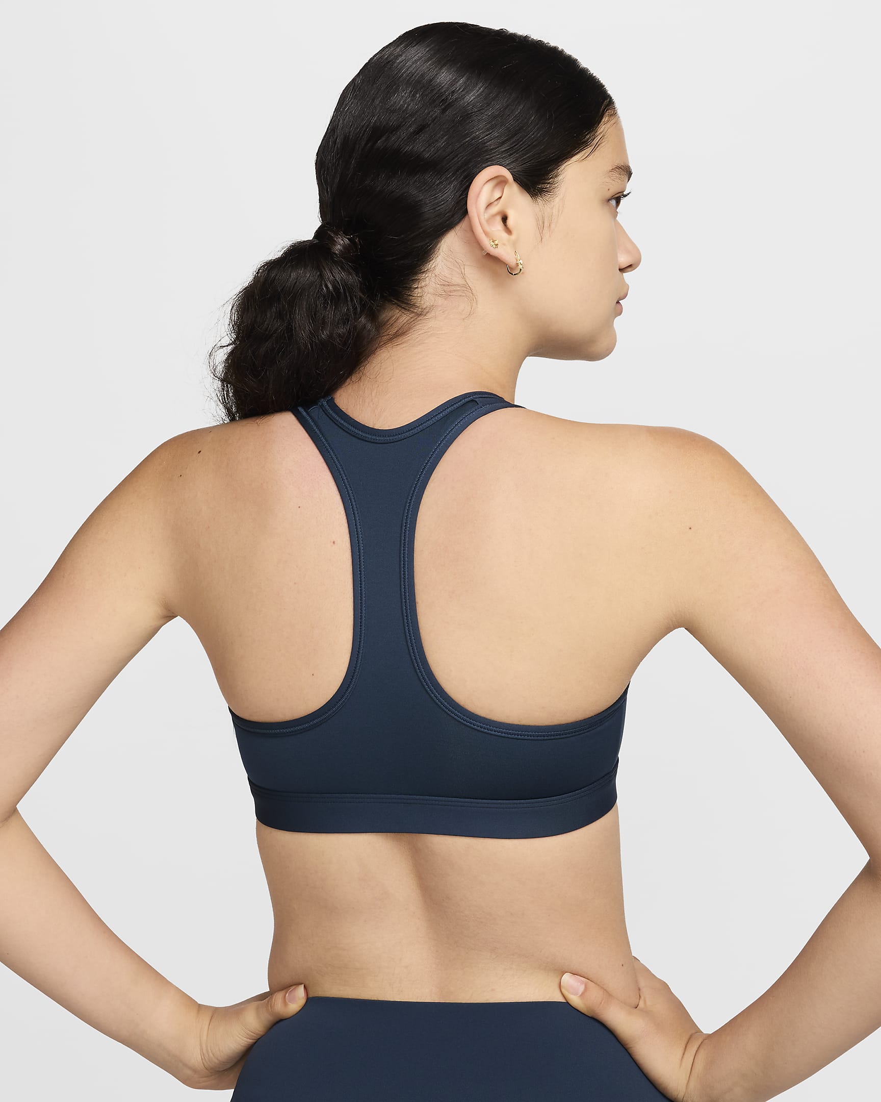 Nike Swoosh Medium-Support Women's Padded Sports Bra - Armoury Navy/White