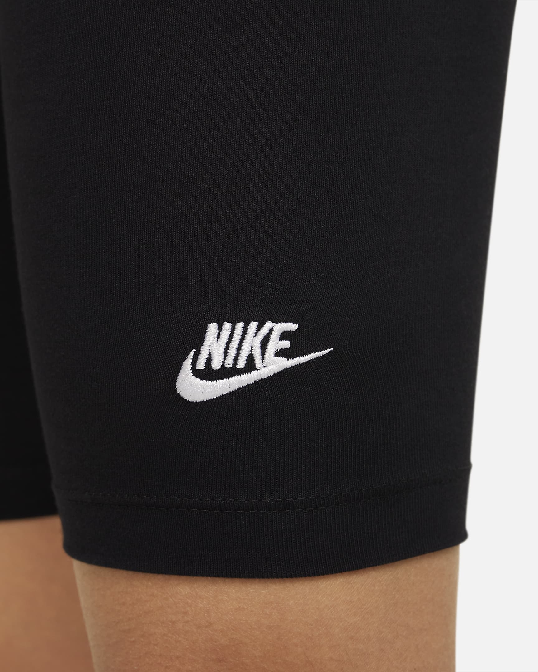 Nike Biker-Shorts (ca. 18 cm) für ältere Kinder (Mädchen) - Schwarz/Weiß
