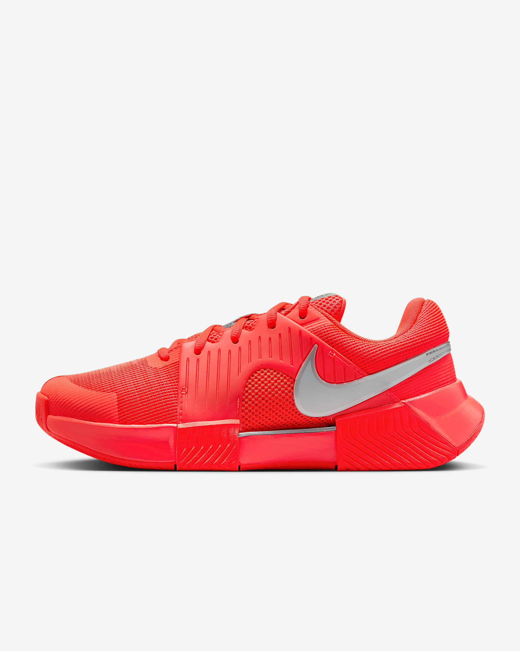 Nike GP Challenge 1 Premium Women's Hard Court Tennis Shoes - Bright Crimson/Metallic Silver