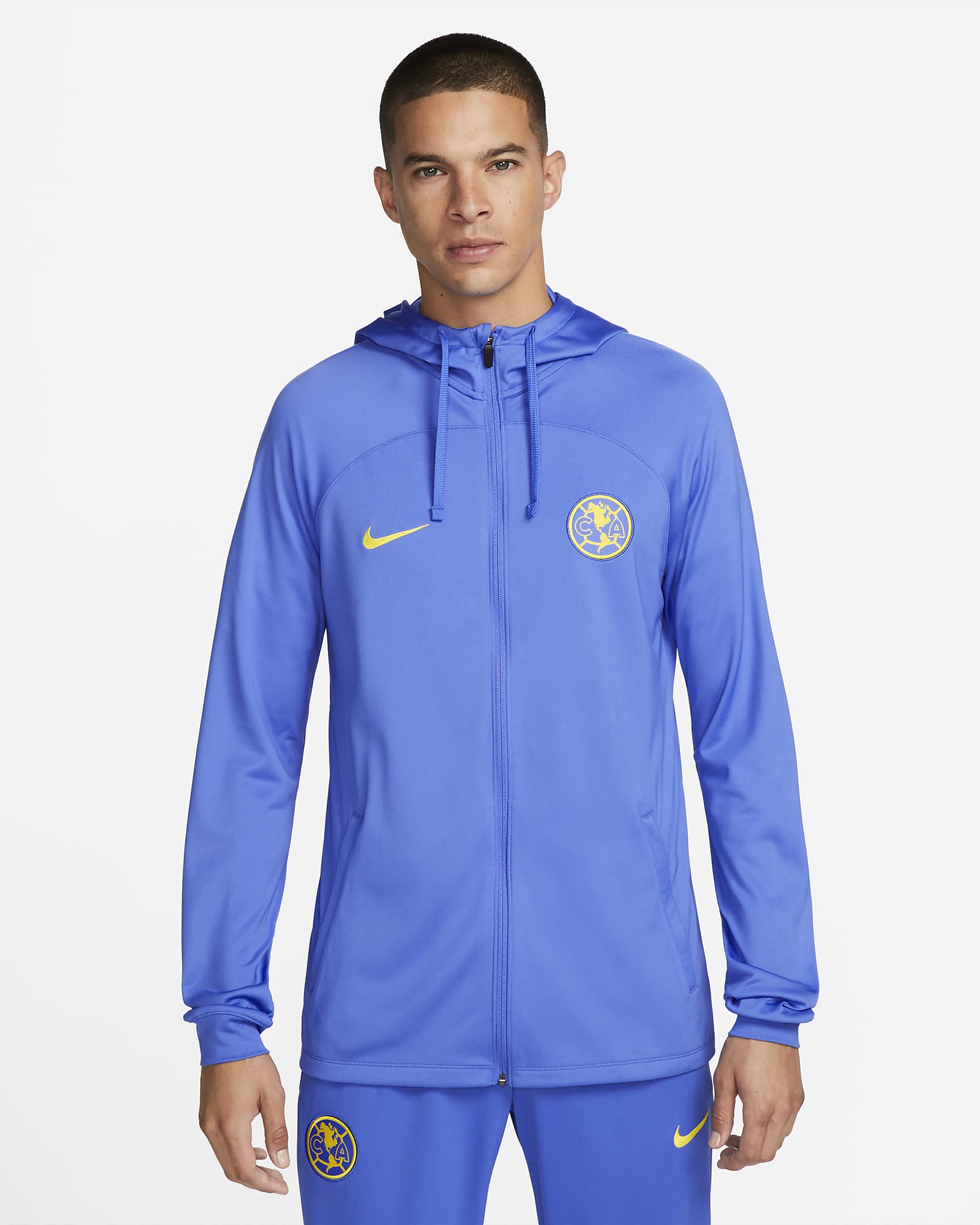 Club América Strike Men's Nike DriFIT Soccer Track Jacket.