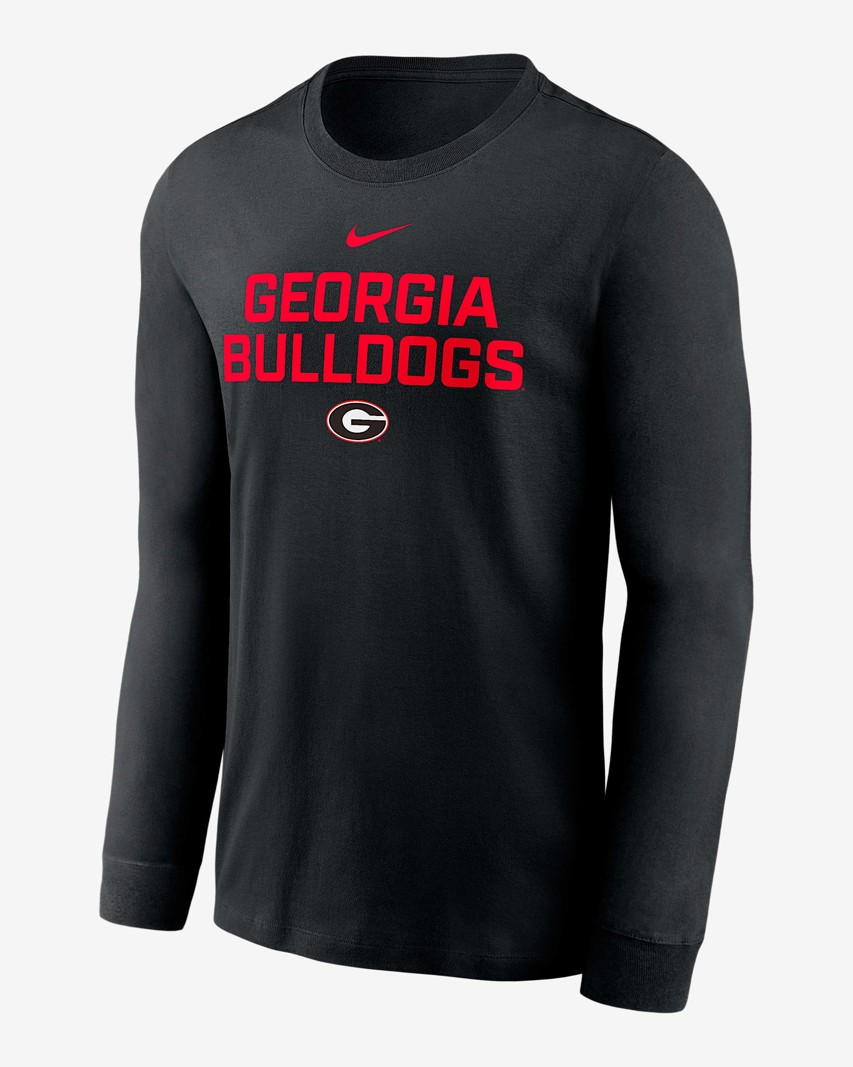 Playera de manga larga universitaria Nike Dri-FIT para hombre Georgia Sideline - Negro