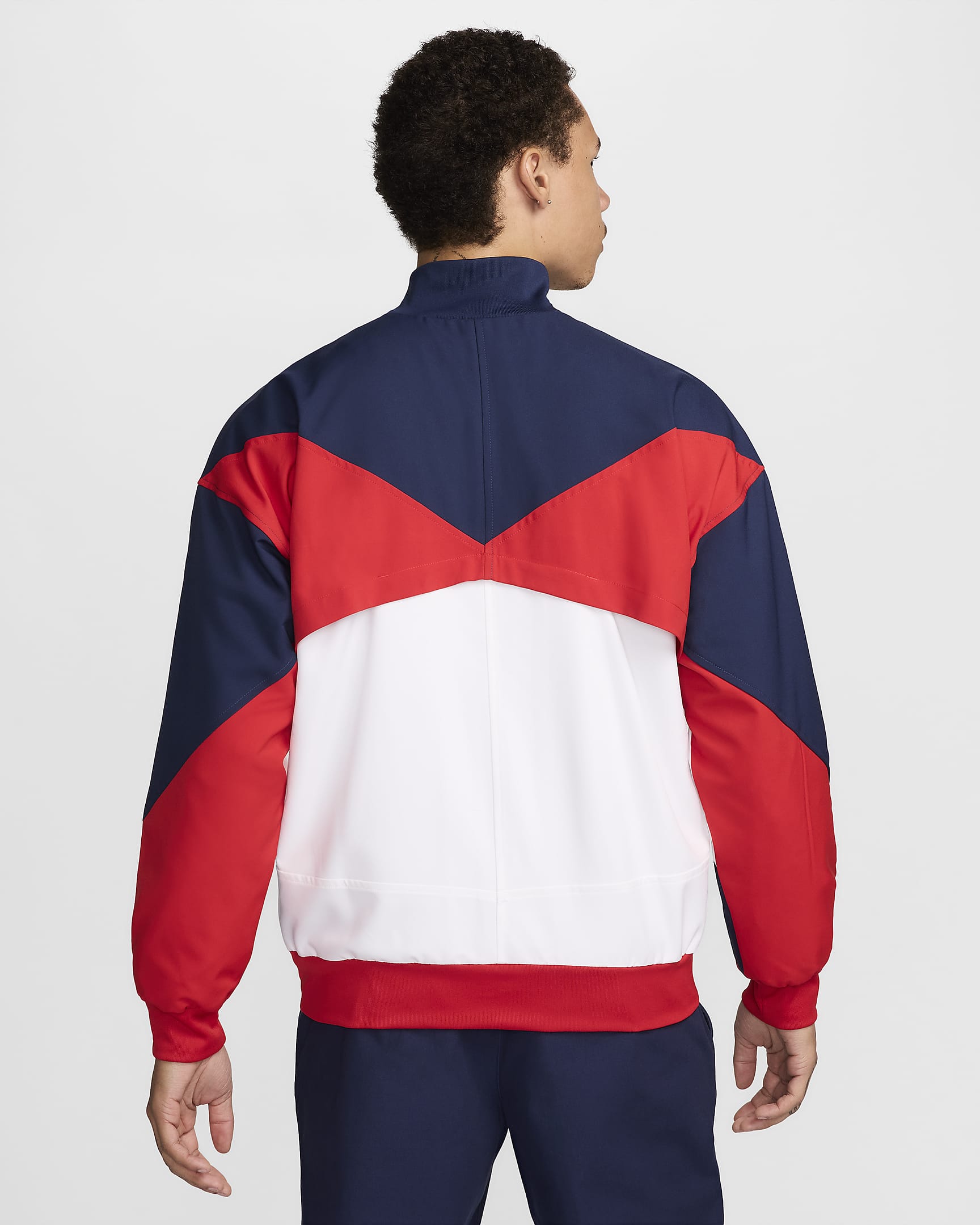 Paris Saint-Germain Strike Men's Nike Dri-FIT Football Jacket - White/Midnight Navy/University Red/University Red