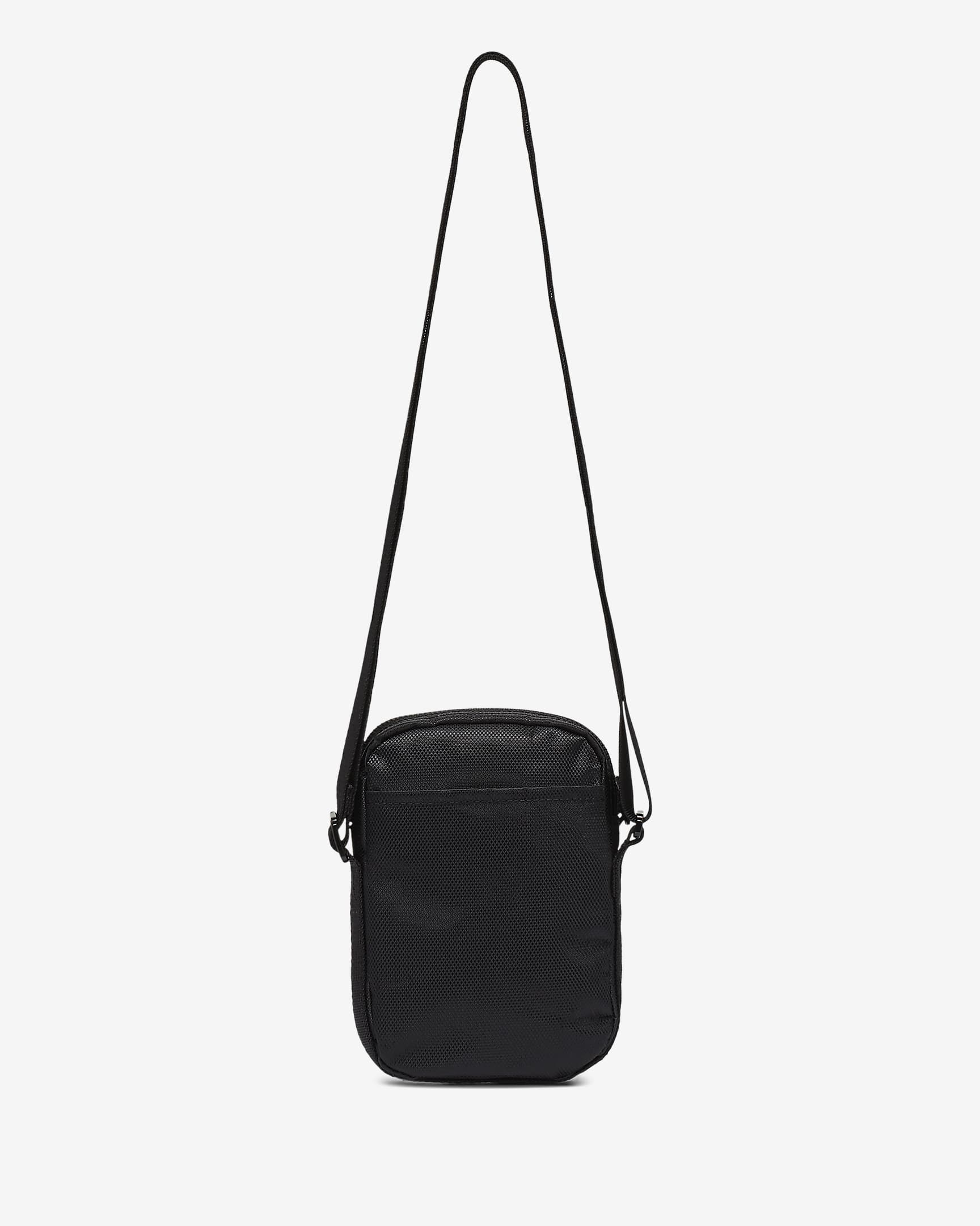 Nike Heritage Crossbody-Tasche (klein, 1 l) - Schwarz/Schwarz/Weiß