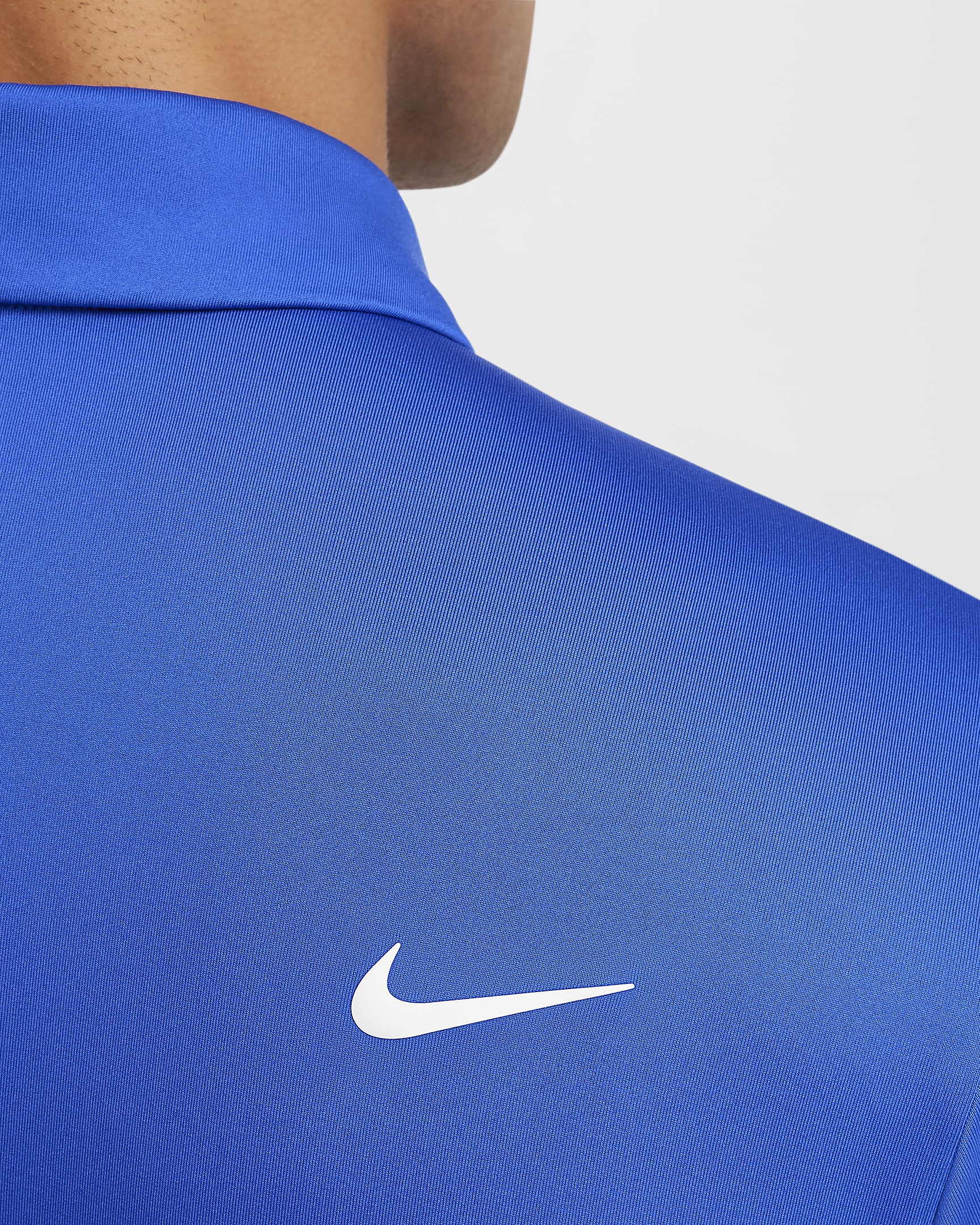 Polo de golfe sólido Nike Dri-FIT Tour para homem - Hyper Royal/Preto