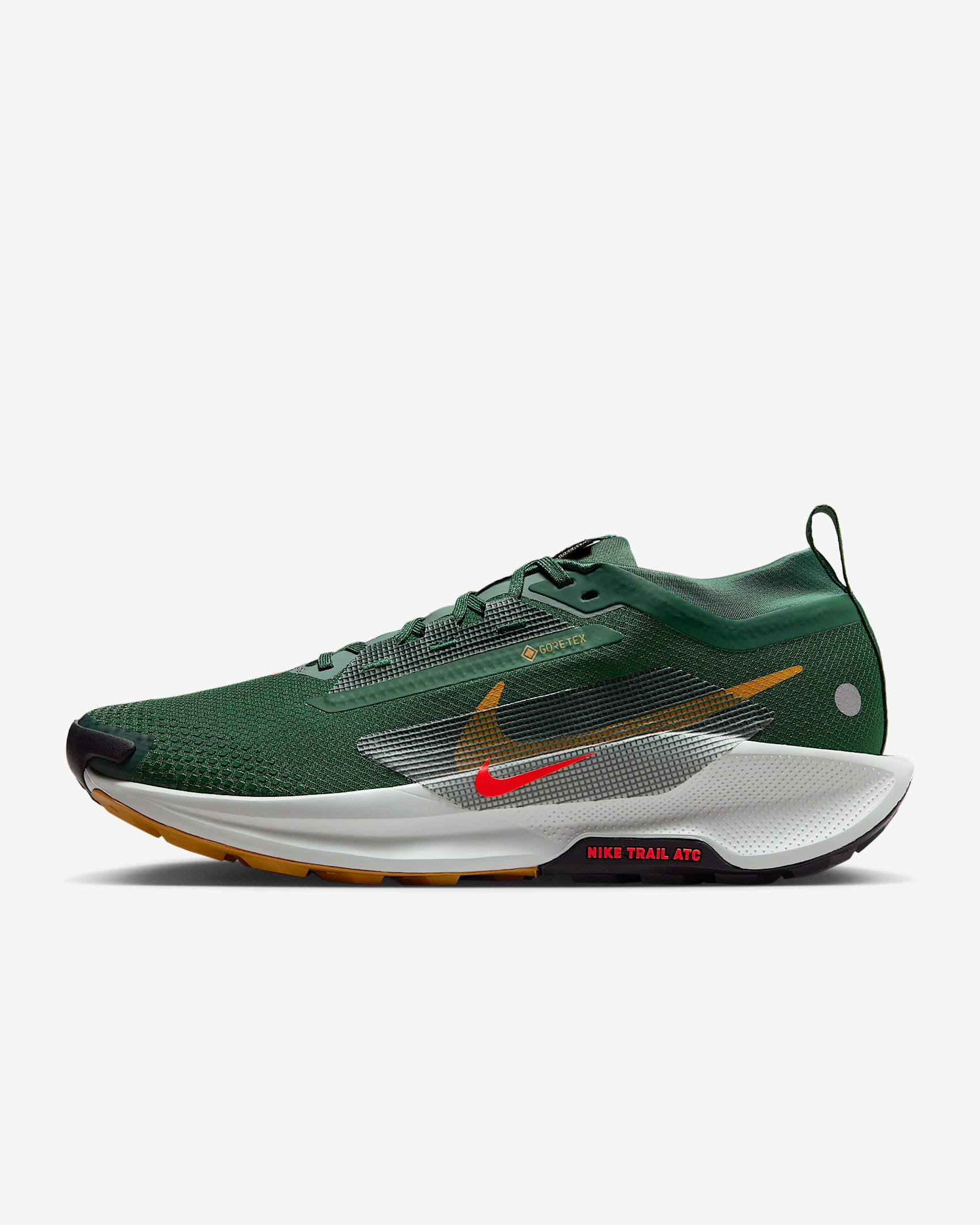 ナイキ ペガサス トレイル 5 GORE-TEX メンズ 防水 トレイル ランニングシューズ - ファー/クレイグリーン/デザートオークル/ブライトクリムゾン