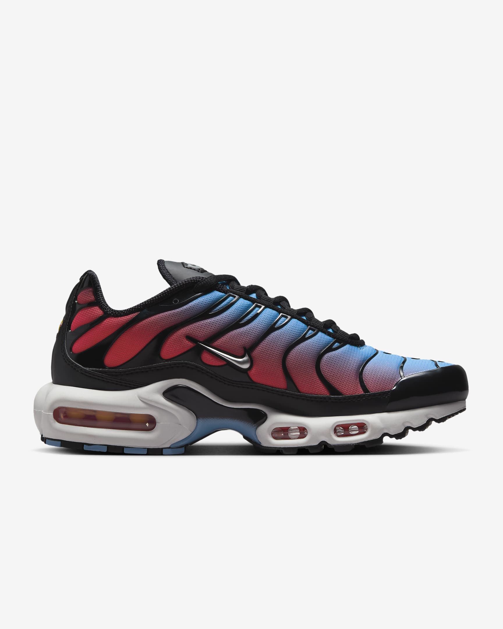 Nike Air Max Plus damesko - Svart/University Blue/Light Crimson/Metallic Silver