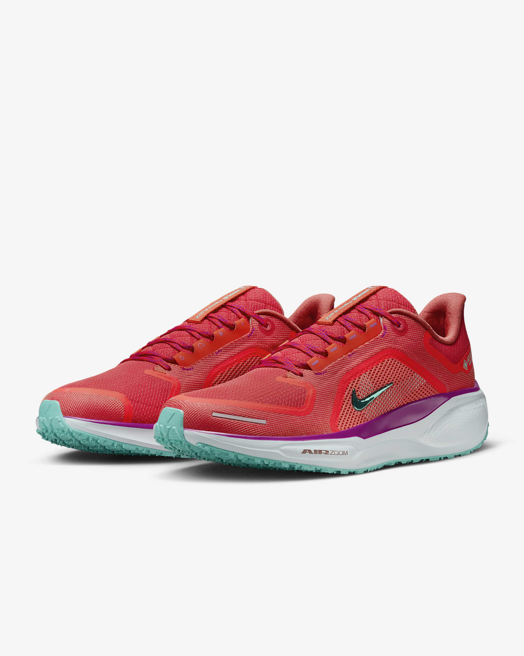 Nike Pegasus 41 GORE-TEX Men's Waterproof Road Running Shoes - Picante Red/Bright Crimson/Vivid Grape/Green Frost