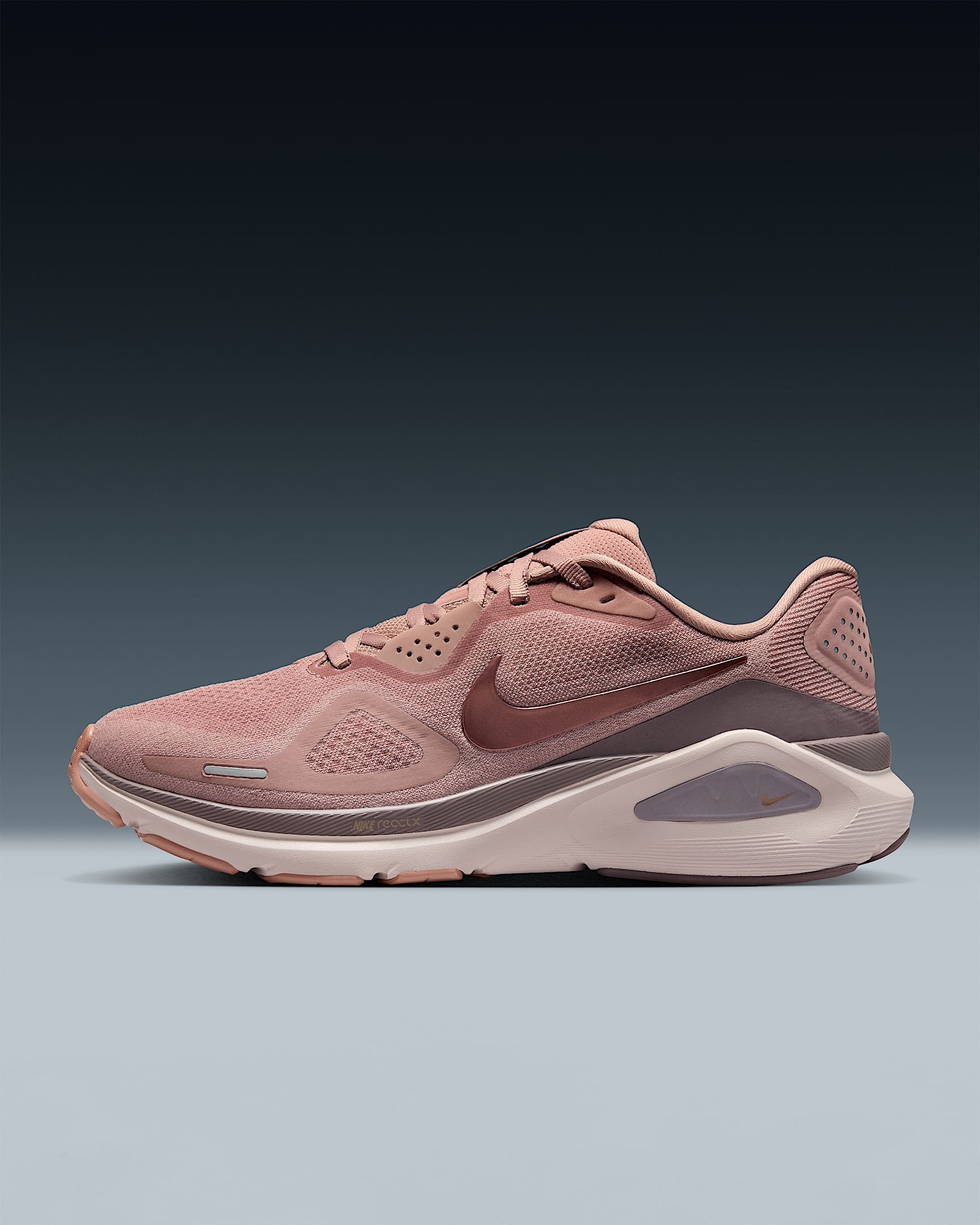 Nike Structure 26 Women's Road Running Shoes - Particle Pink/Taupe Grey/Silt Red/Metallic Rose Gold