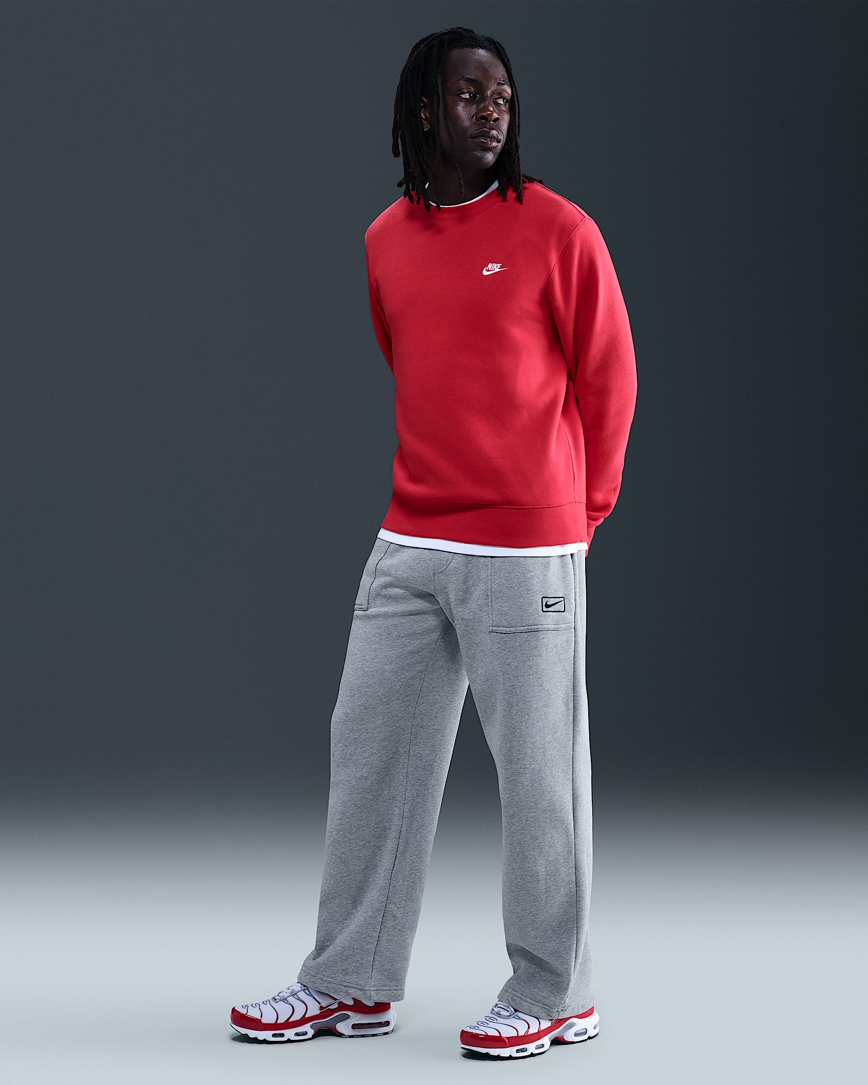 Nike Sportswear Pantalón de tejido Fleece - Hombre - Gris oscuro jaspeado