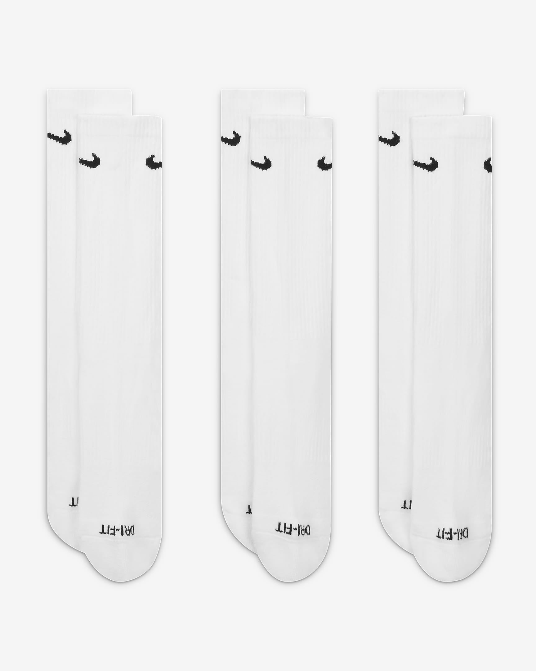 Nike Everyday Plus Cushioned Training Crew Socks (3 Pairs) - White/Black