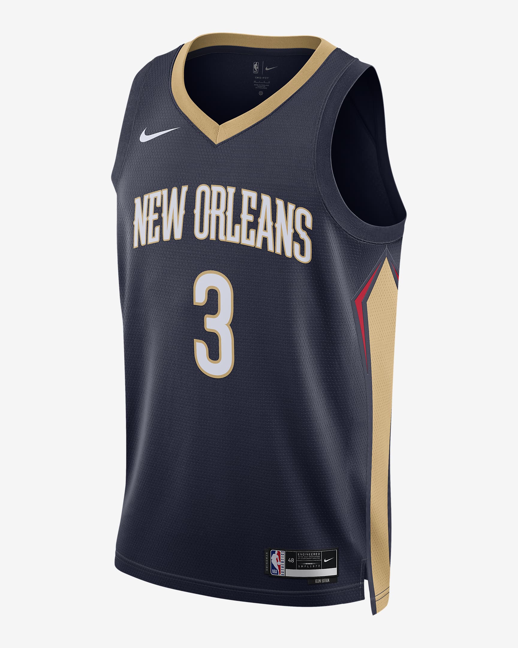 New Orleans Pelicans Icon Edition 2022/23 Men's Nike Dri-FIT NBA ...