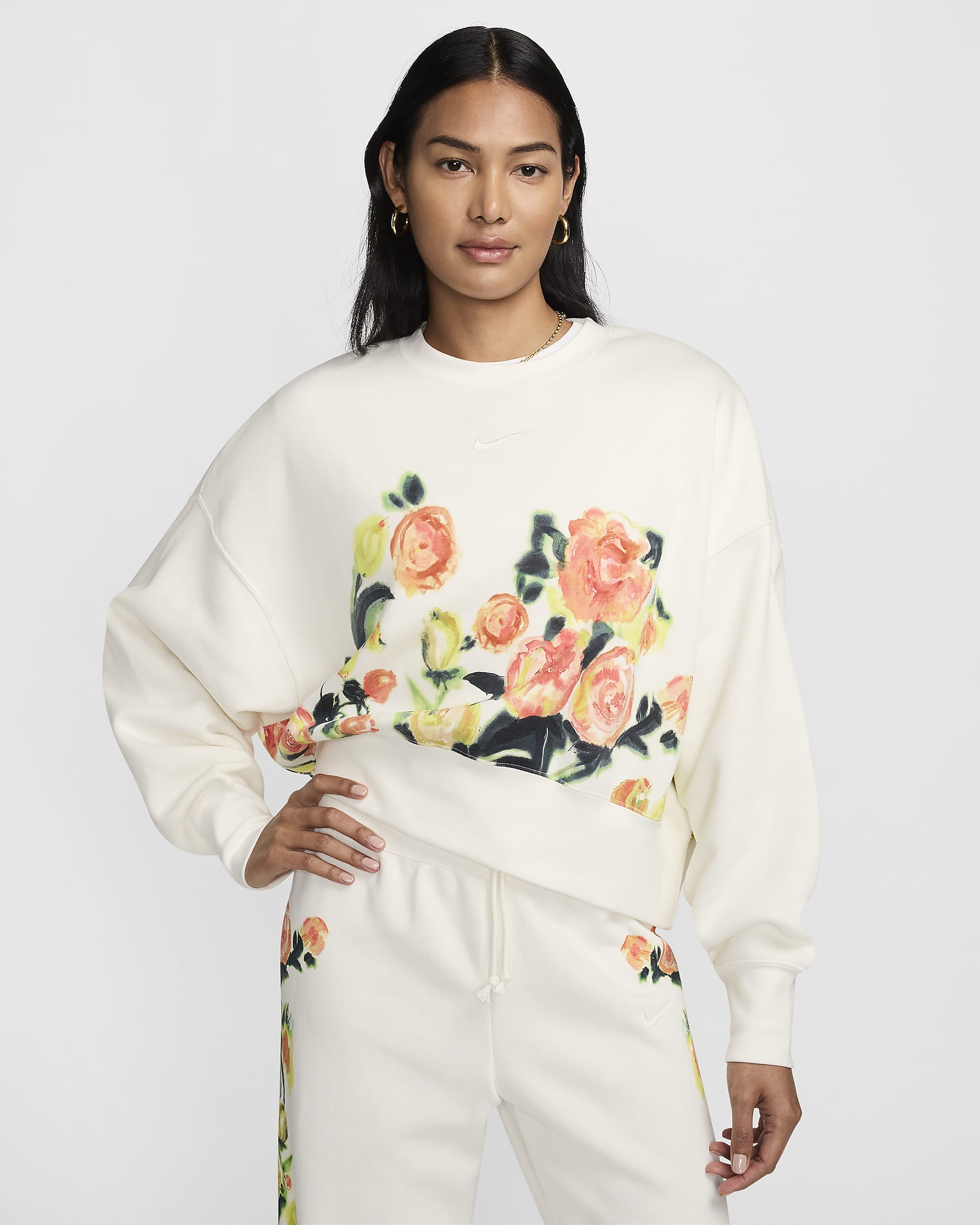 Nike Sportswear Phoenix Fleece Women's Artist Collection Over-Oversized Crew-Neck Sweatshirt - Sail/Sail