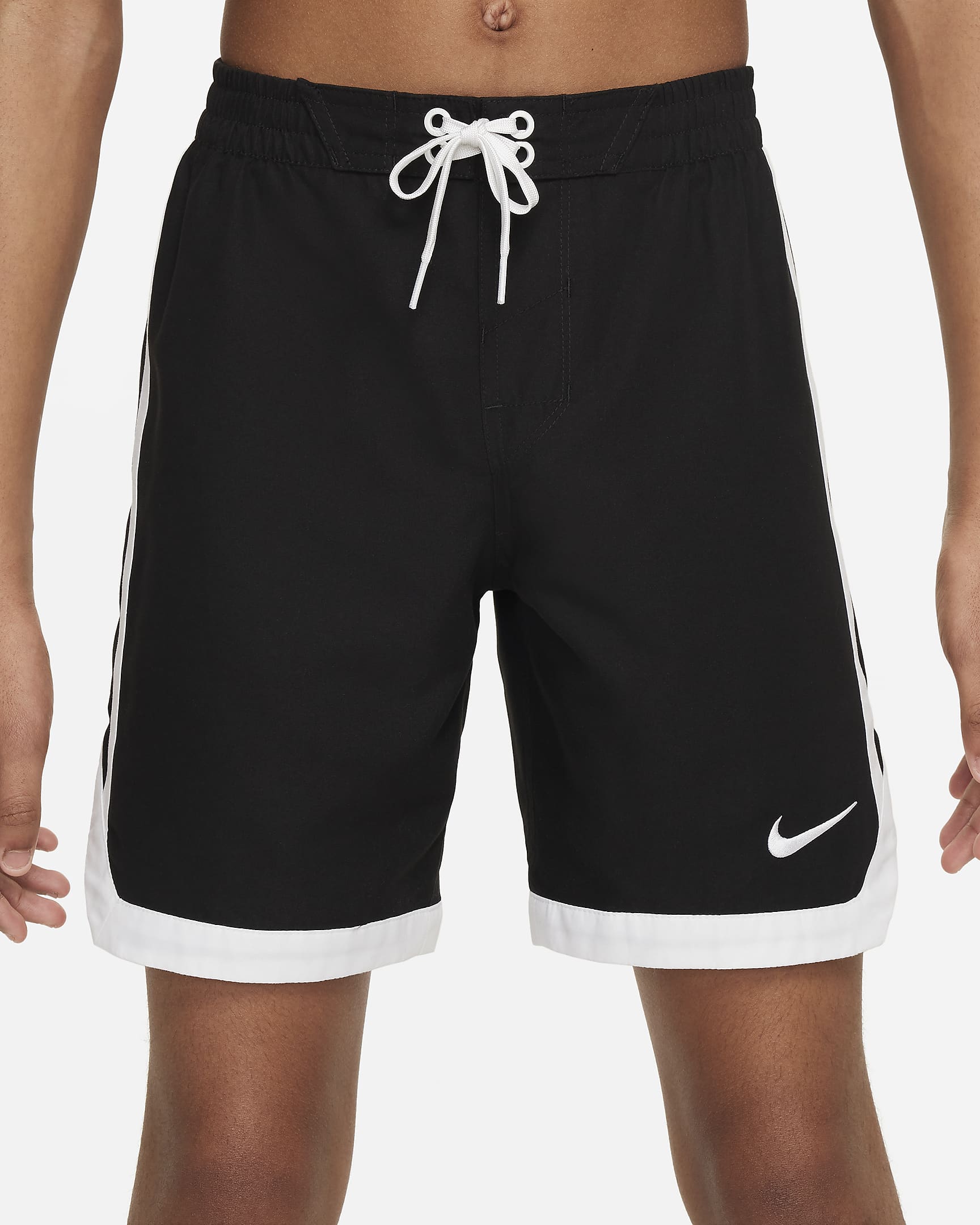 Shorts de voleibol de 18 cm para niño talla grande Natación Nike Fadeaway - Negro