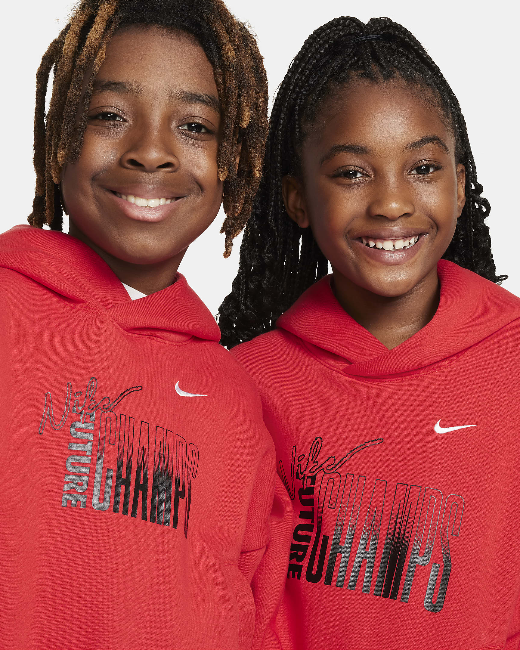 Nike Culture of Basketball Older Kids' Pullover Fleece Hoodie - University Red/White