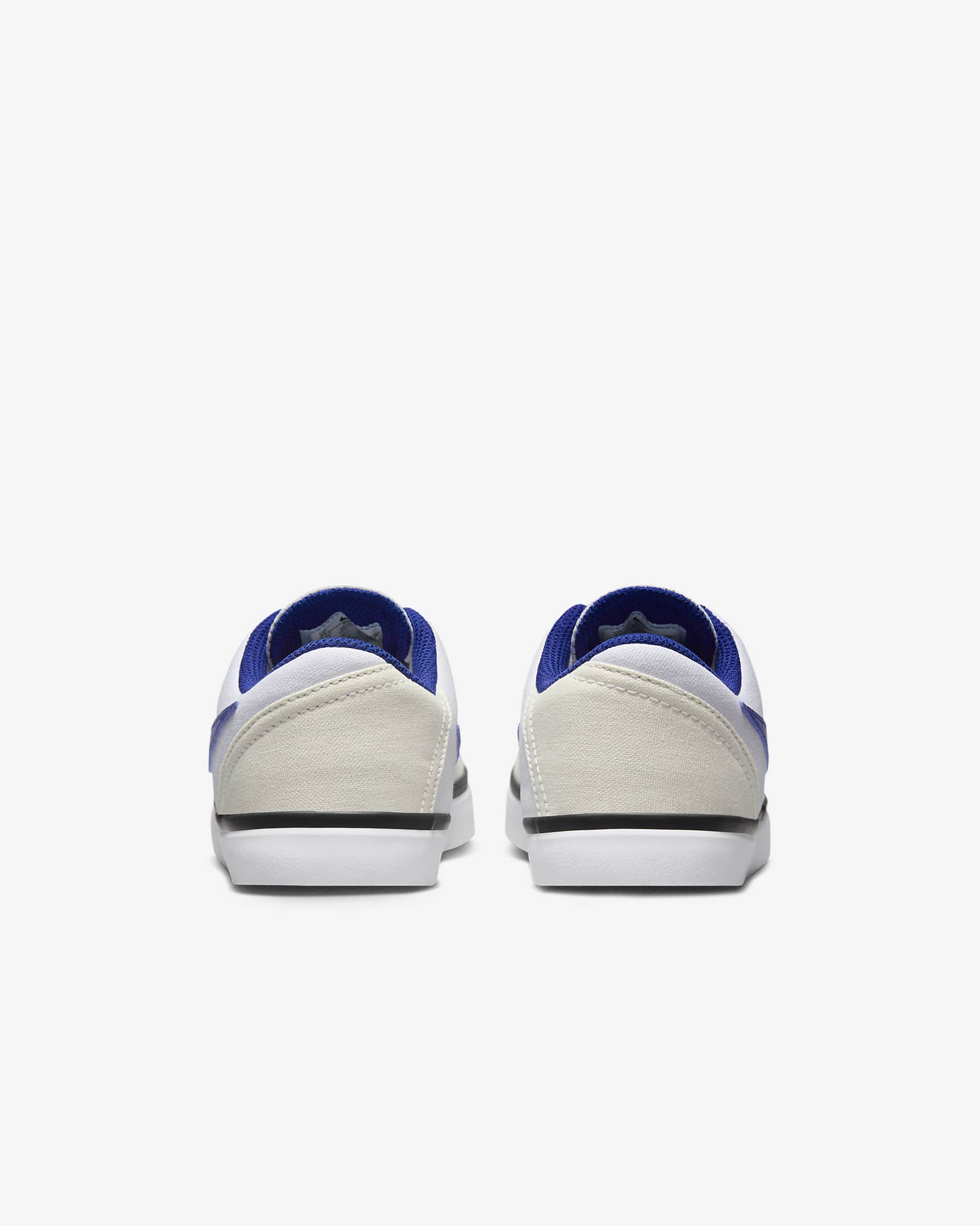 Nike SB Check Canvas Older Kids' Skate Shoes - White/Summit White/Black/Deep Royal Blue