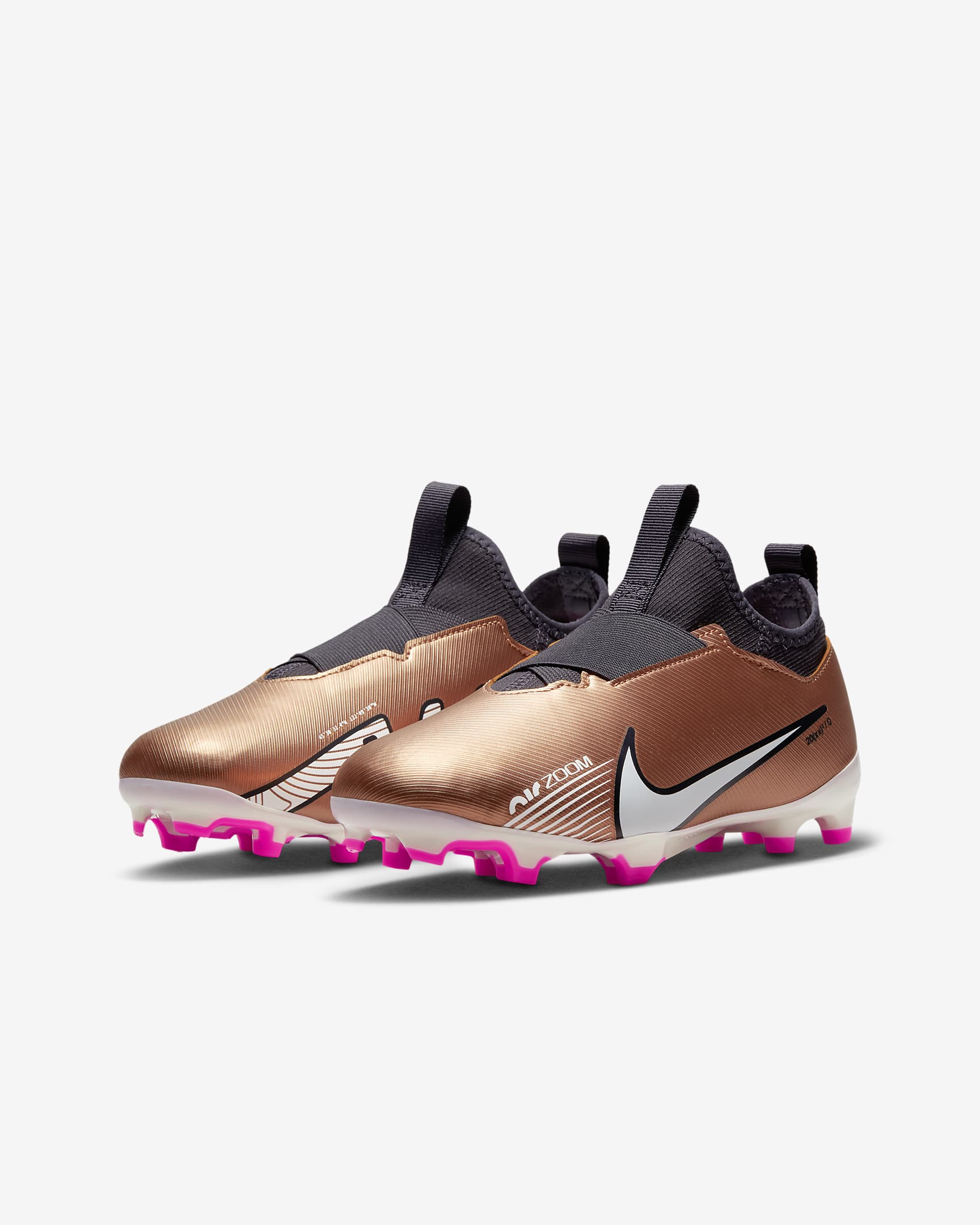 Nike Jr. Zoom Mercurial Vapor 15 Academy MG Younger/Older Kids' Multi-Ground Football Boot - Metallic Copper/Metallic Copper